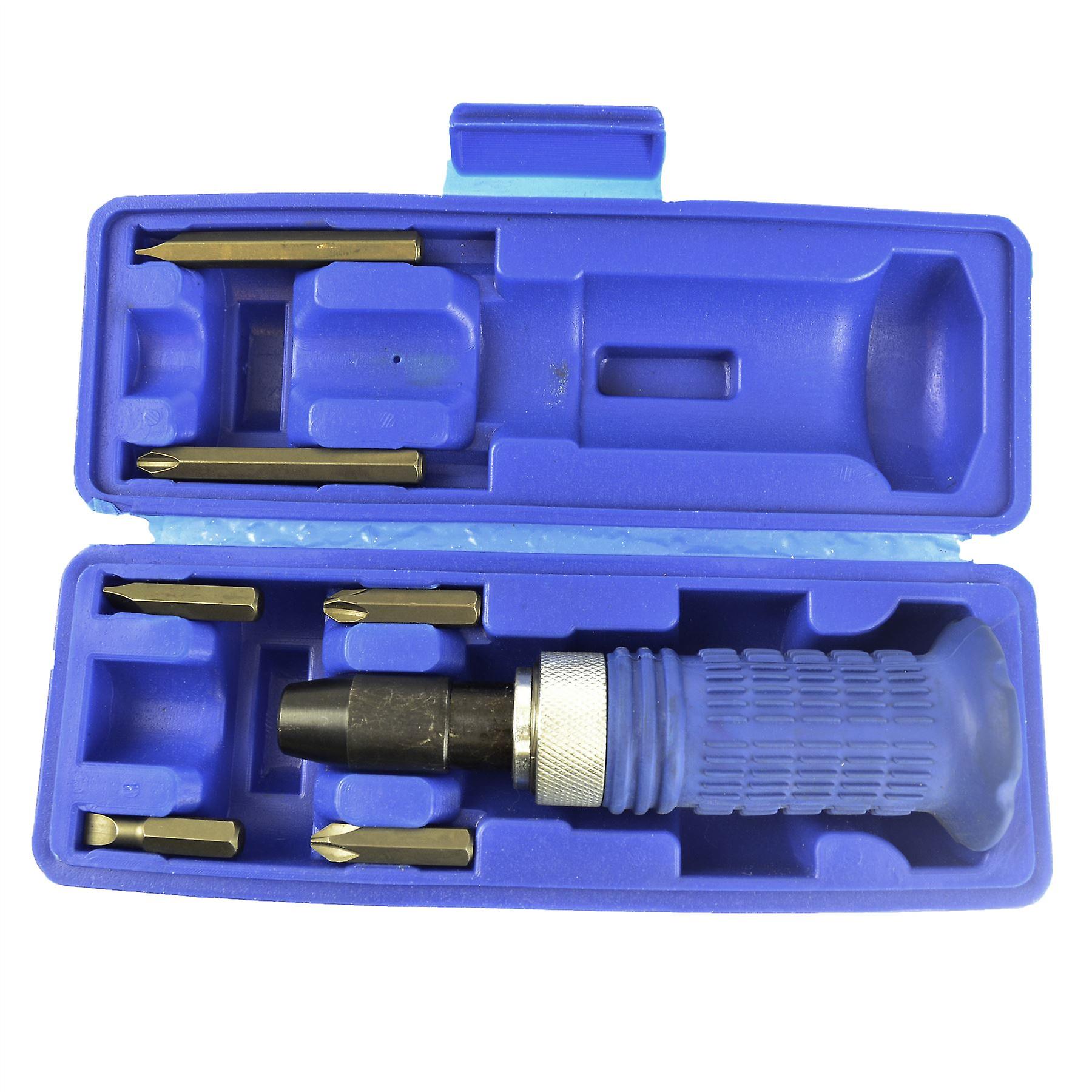 Impact socket screw driver adaptor bit set heavy duty 1/2" Dr hammer 7pc AT163