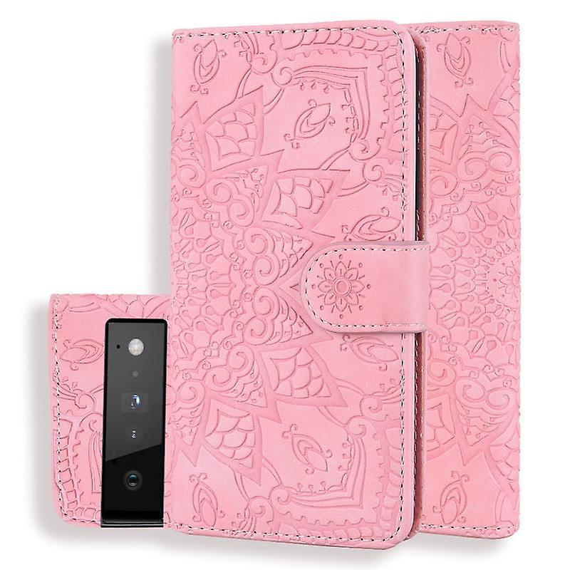 Wallet Case For Google Pixel 6 Pro Premium PU Leather Flip Cover Mandala
