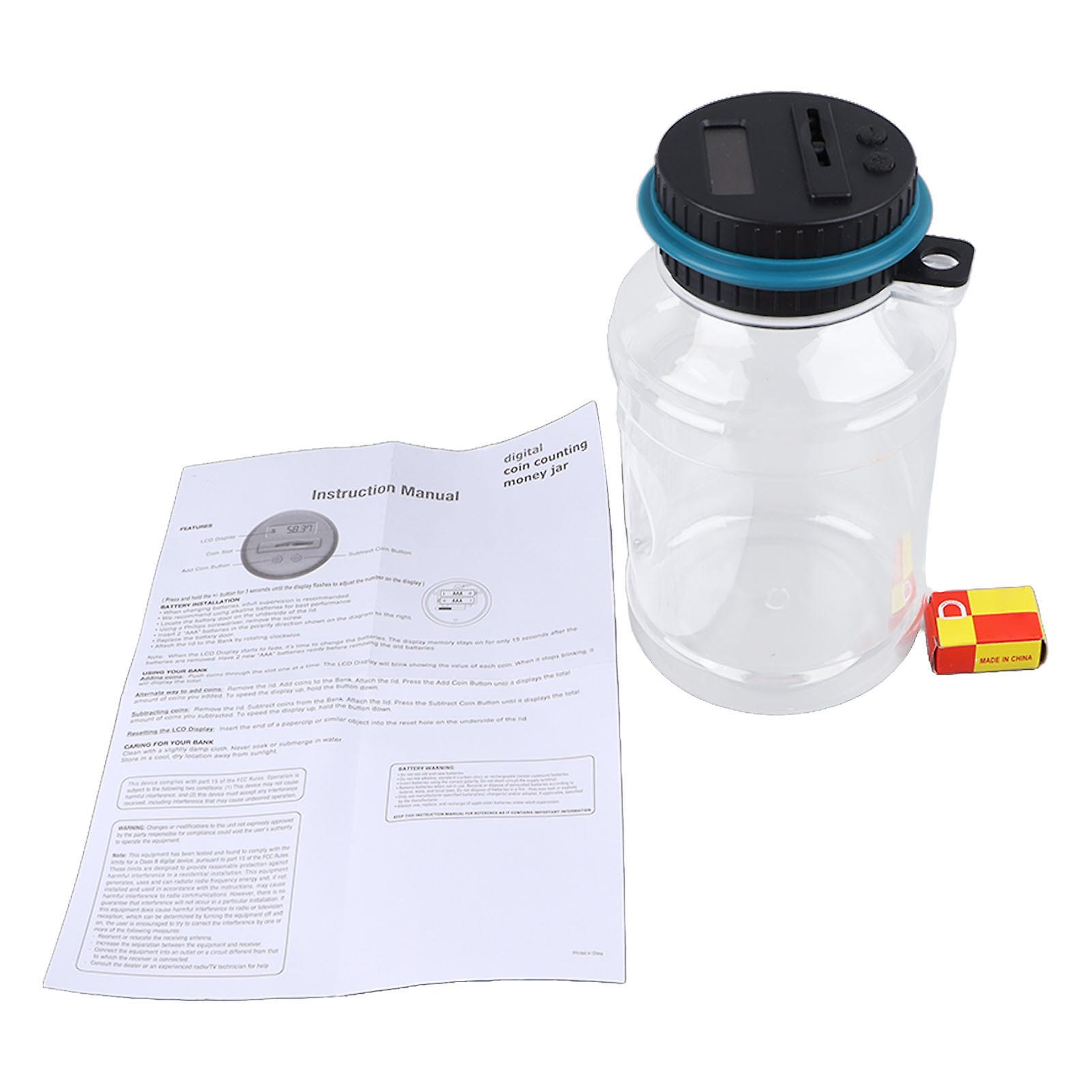 Coin Piggy Bank Saving Jar Large Capacity Digital Coin Counting Bank Transparent Kid Money Saving Bank with LCD Display