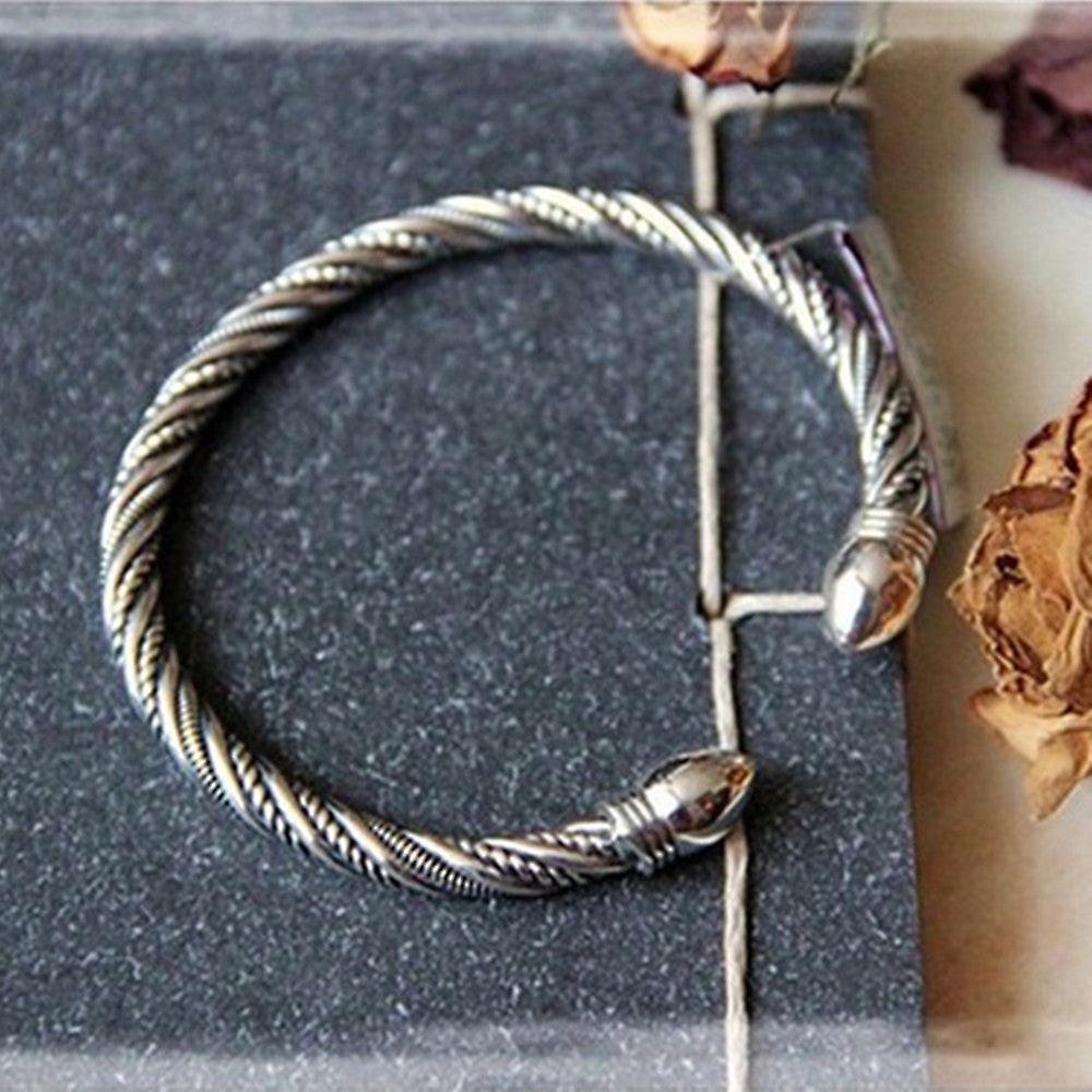 Sterling Silver Bracelet Retro Old Matte Handmade