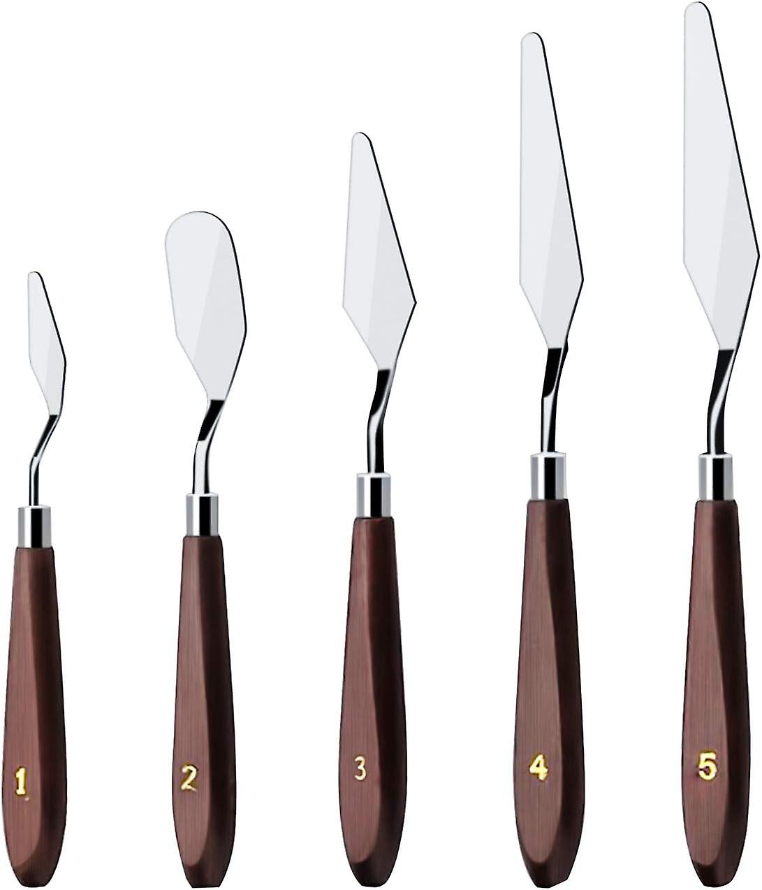 5pcs/set Cake Cream Spatula Stainless Steel Icing Spatula Pastry Tool for Baking Cake Decorating Scraper Set Cream Toner Tool