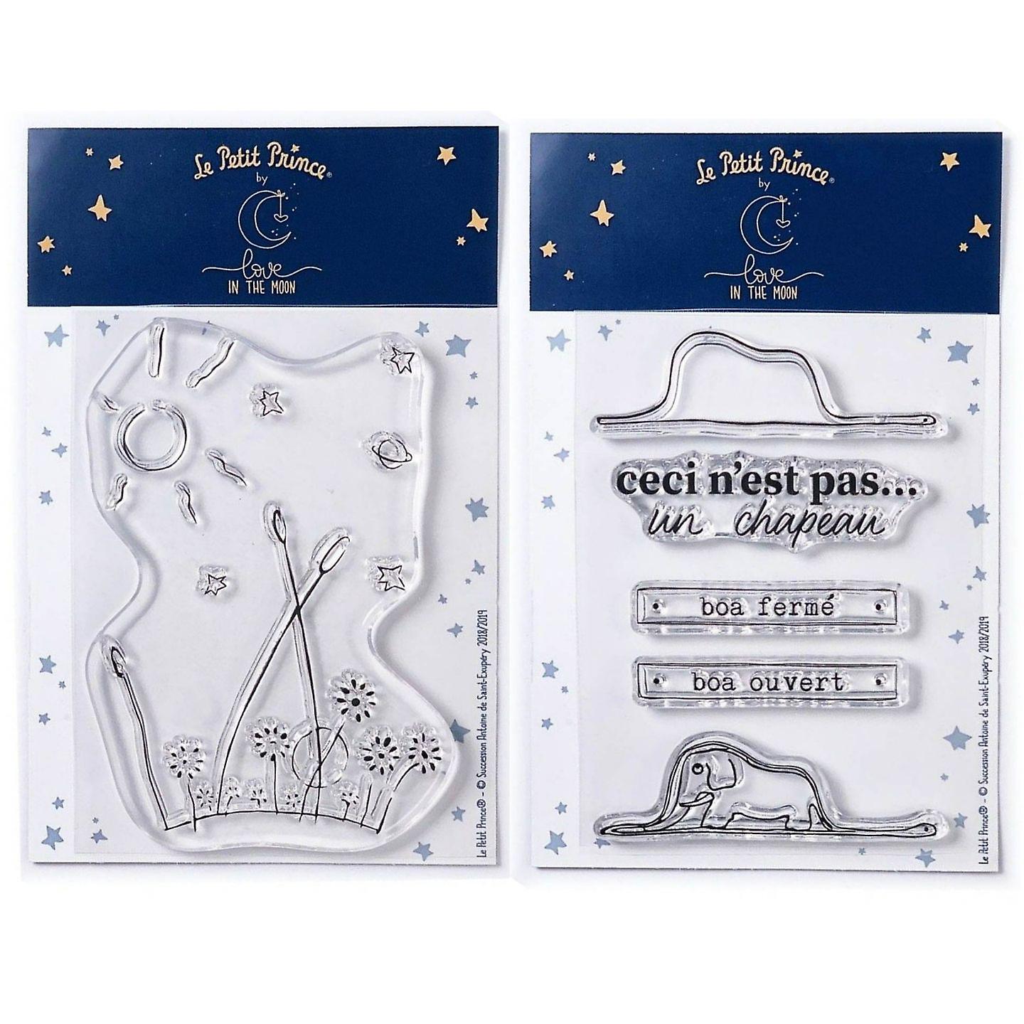 6 clear stamps The Little Prince Landscape and Boa