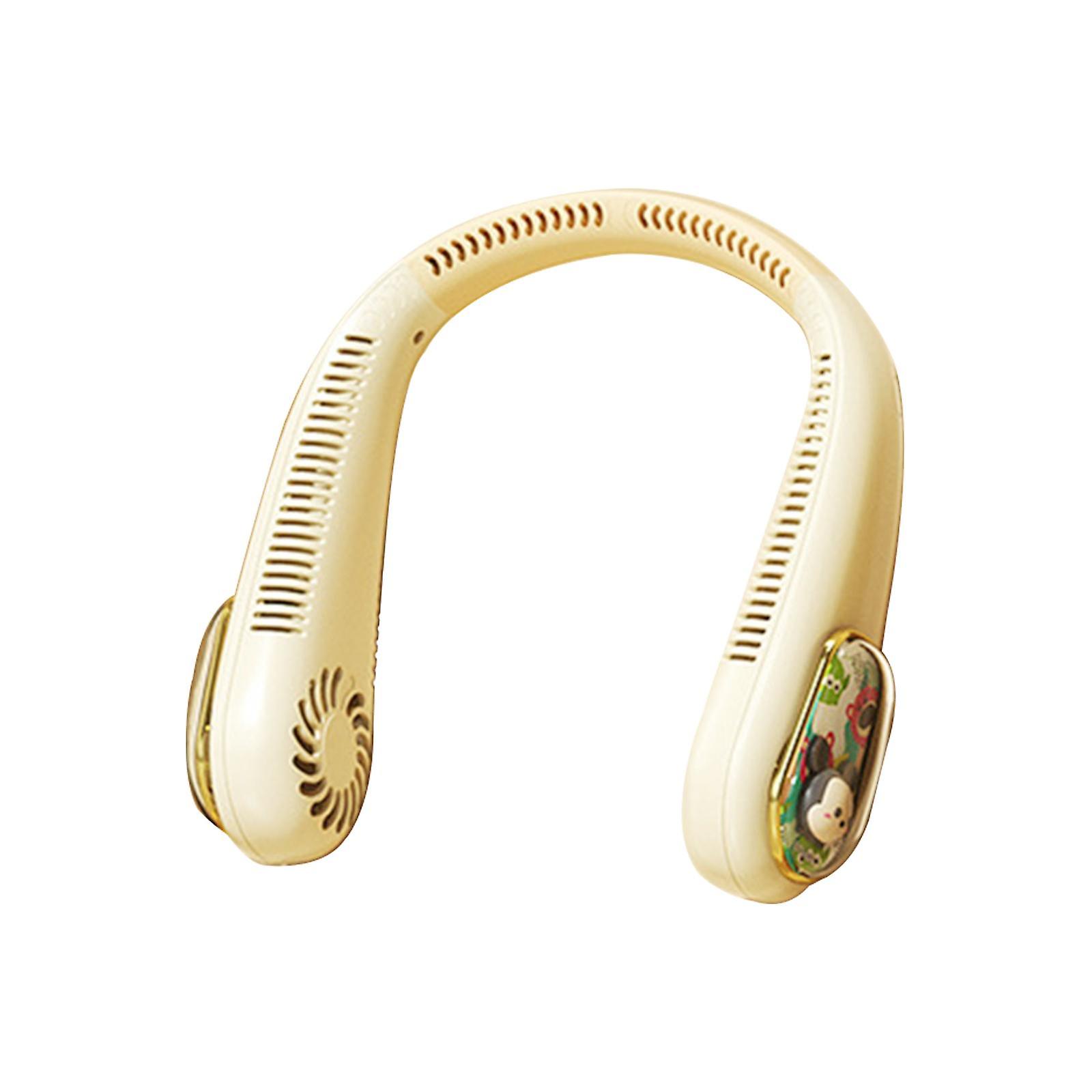 Riippuva kaulatuuletin äänetön 3 nopeutta kotiin ladattava kaulan jäähdytystuuletin valkoinen