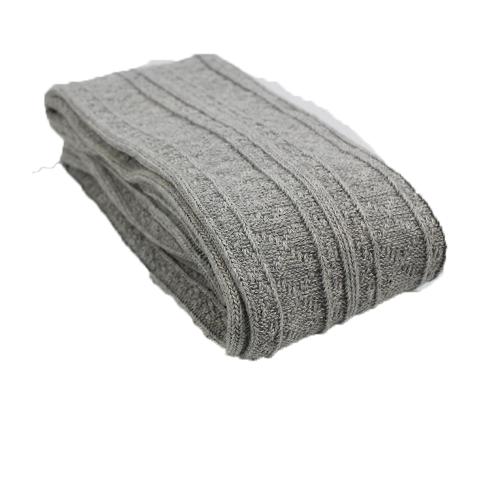 Bas sur le genou pour femmes Tricot doux Chaussettes longues Conception de côtes élastiques Chaud genou jambes hautes Collants pour l'automne