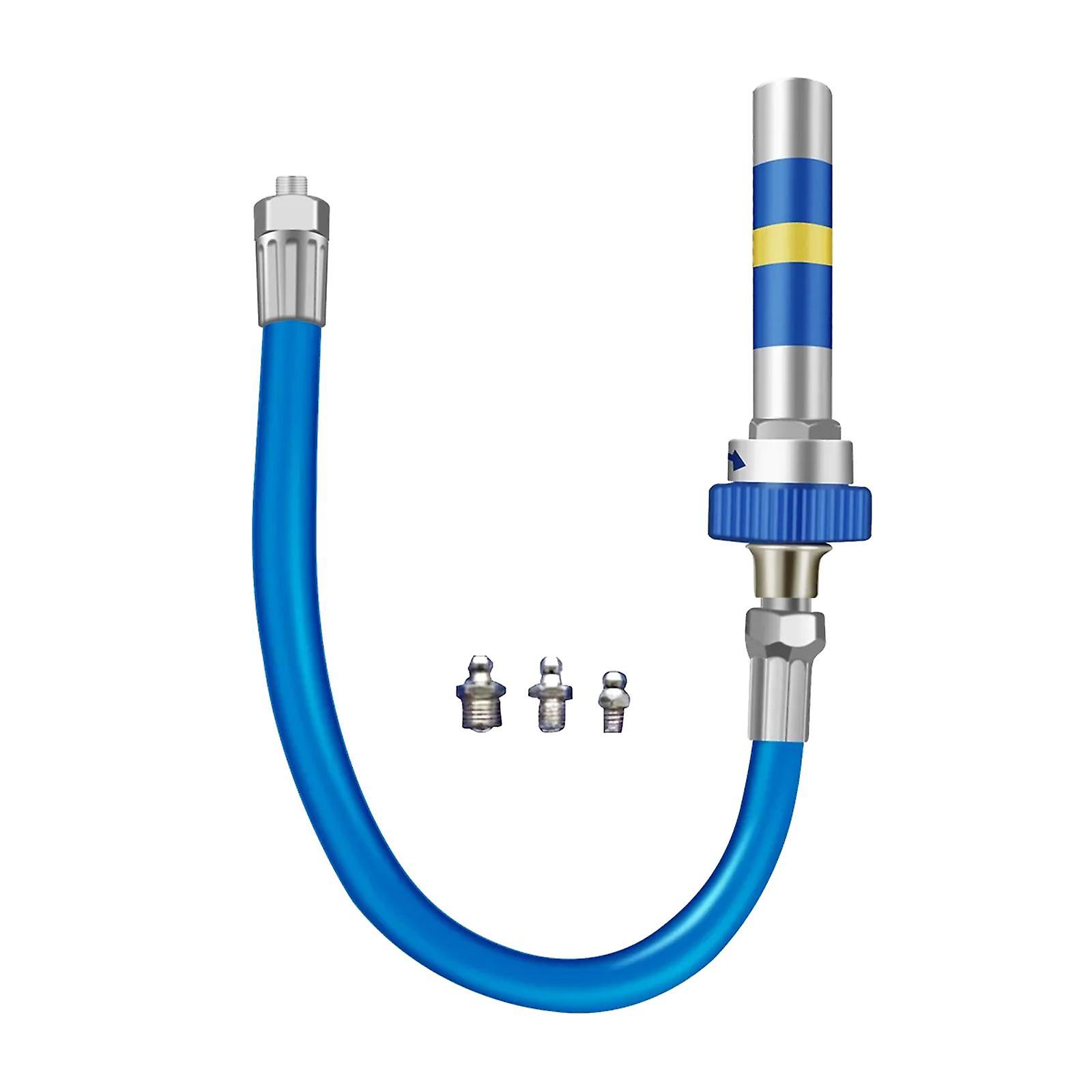 High Pressure Grease Coupler with 3 Nozzles Fitting Nozzle Oiling Heavy Duty Blue