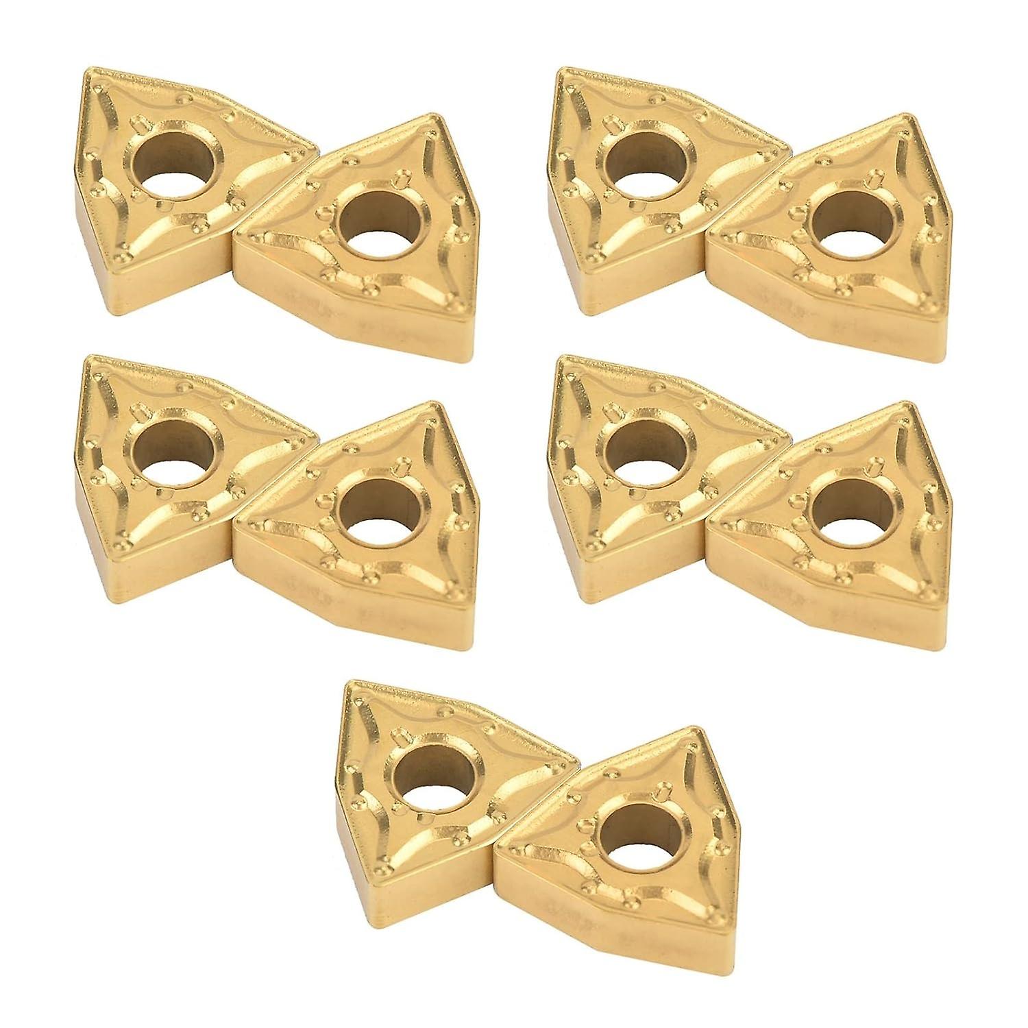 10PCS WNMG 432 Carbide Insert Blade Lathe Turning Tool, High Density Coating, High Roughness, Good W