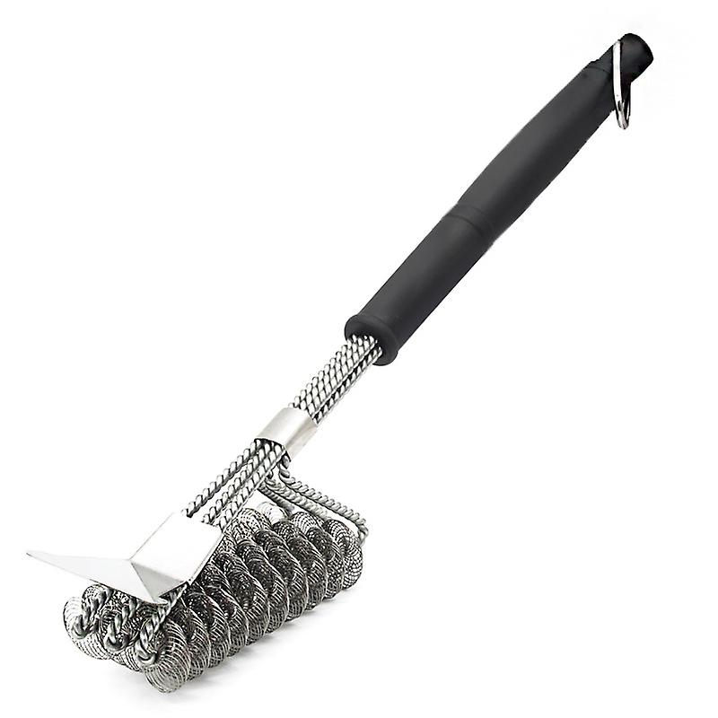 BBQ brush 3 in 1 scraper brush clean barbecue brush 42*7cm