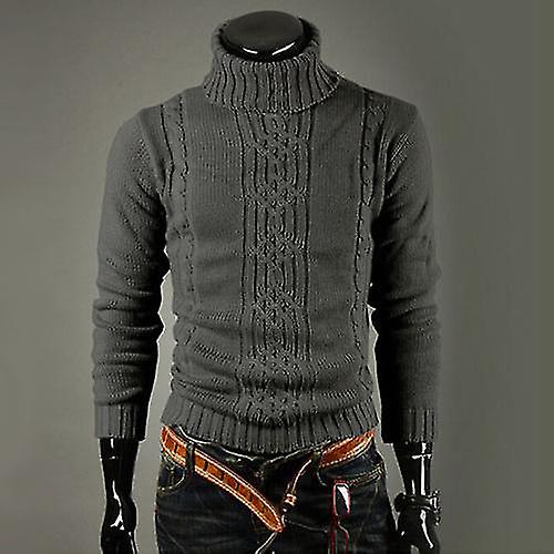 Herren Oberteile Winter Warm Strickpullover Rollkragenpullover Pullover