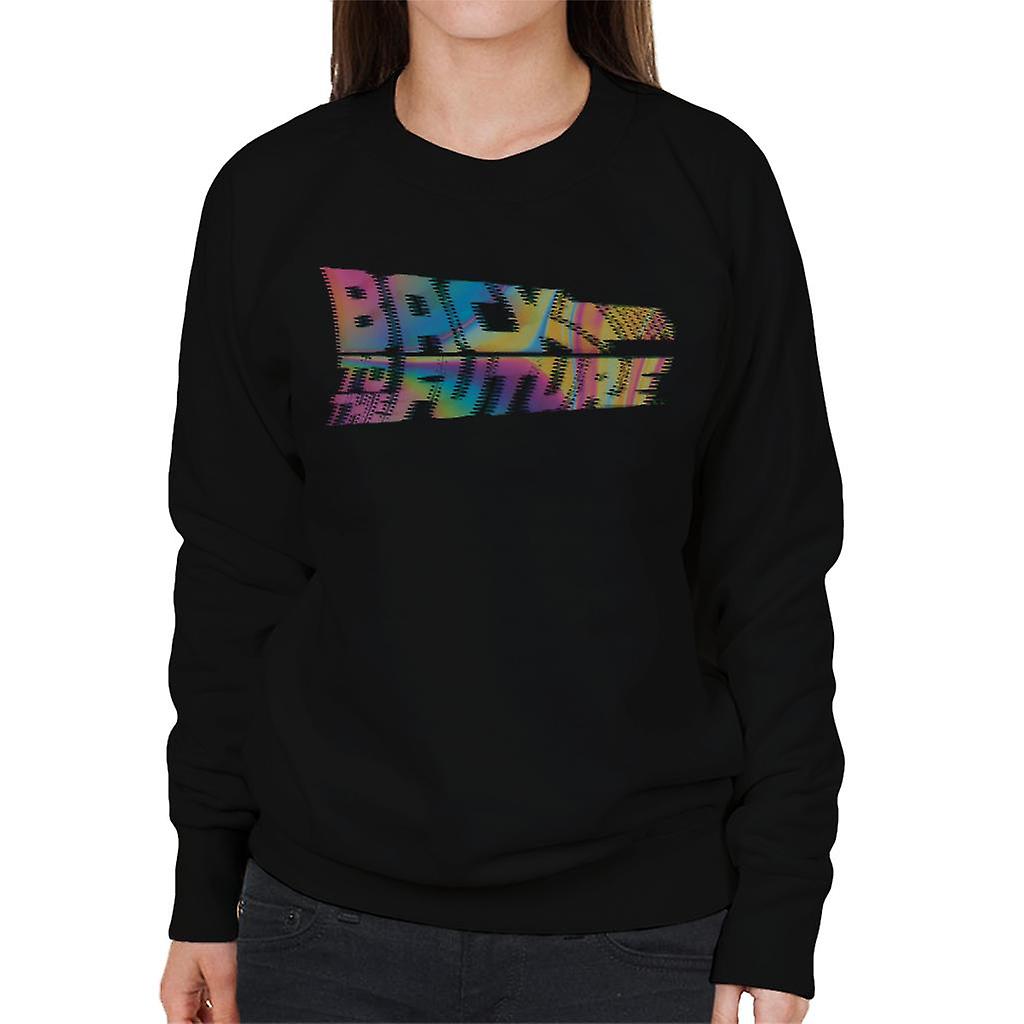 Back to the Future Logo Psychedelic Blur Women's Sweatshirt