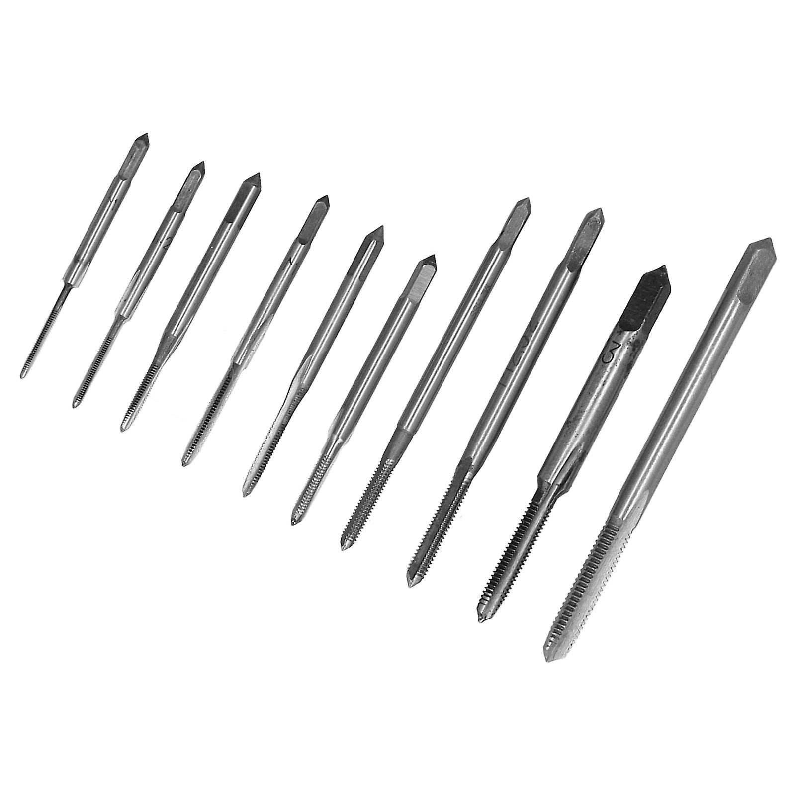 10Pcs Micro Taps High Speed Steel Mini Thread Machine Tap Sets for Clocks Watches