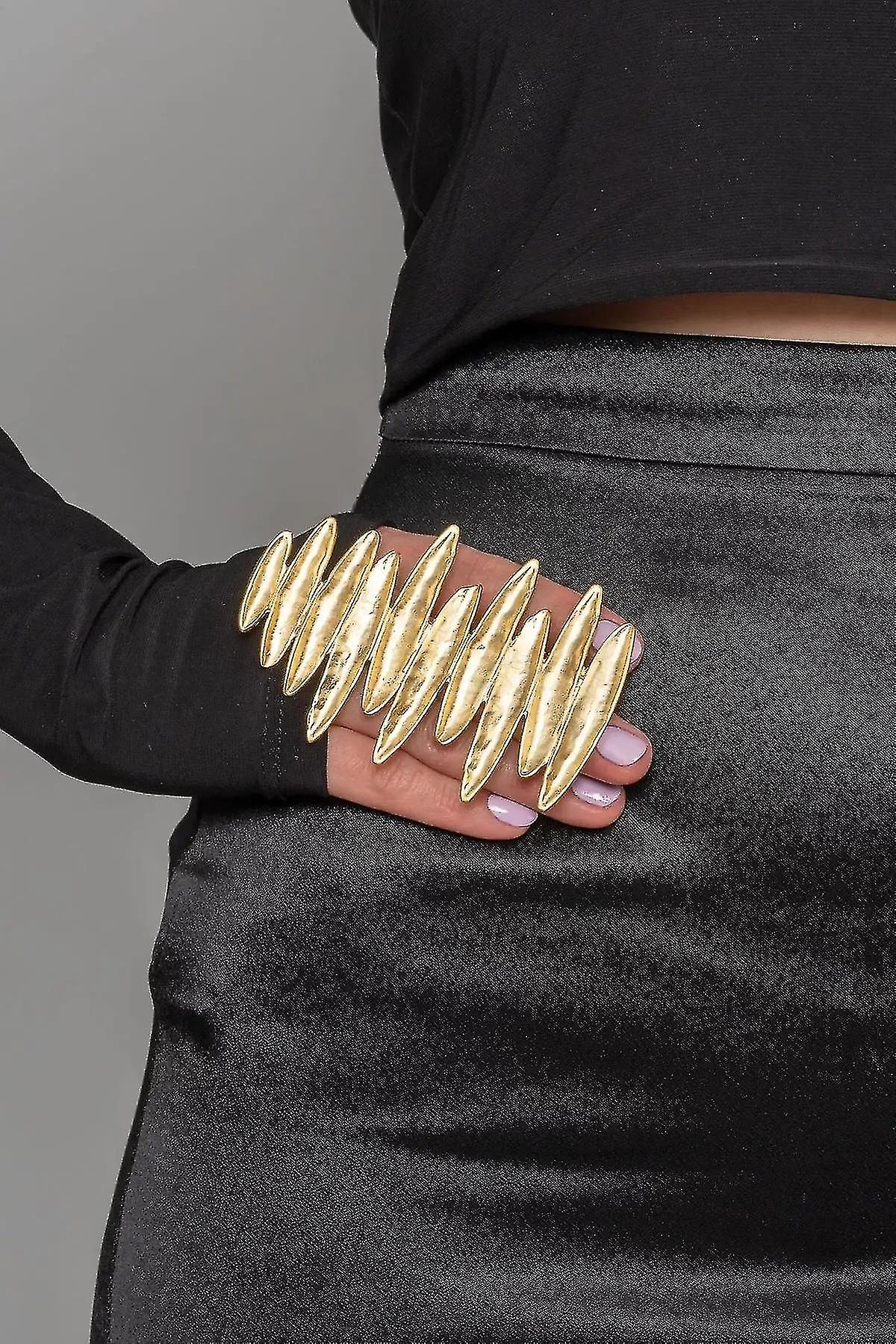 ZeyDor Golden Abstract Statement Ring 10097