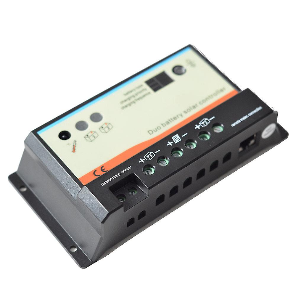 10A 20A12V 24V Dual Battery Rv Solar Controller Laddare Hög Effektiv Pwm Laddningsregulator