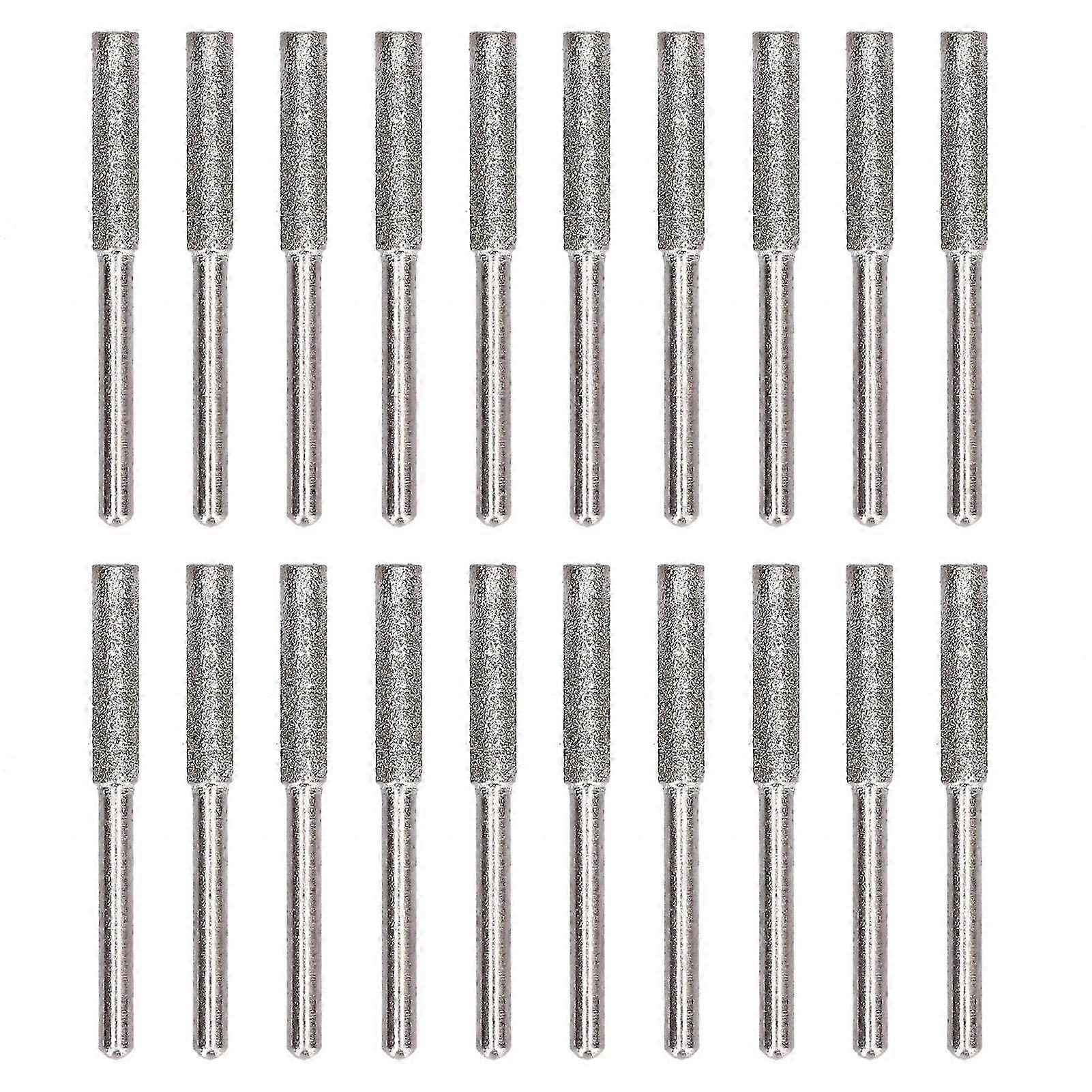 20Pcs Chainsaw Sharpener Burr Grinding Head Rotating File Sharpening Tool Set Kit (4.8mm) AHEY9