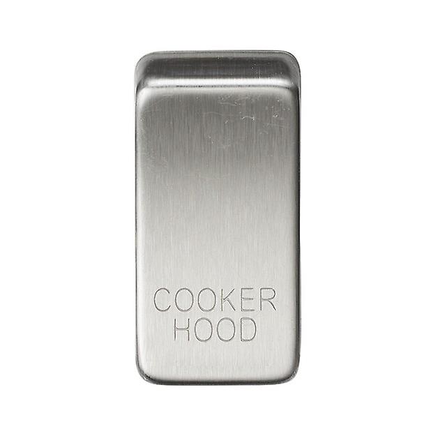 Knightsbridge Switch cover "marked COOKER HOOD" - brushed chrome - GDCOOKBC
