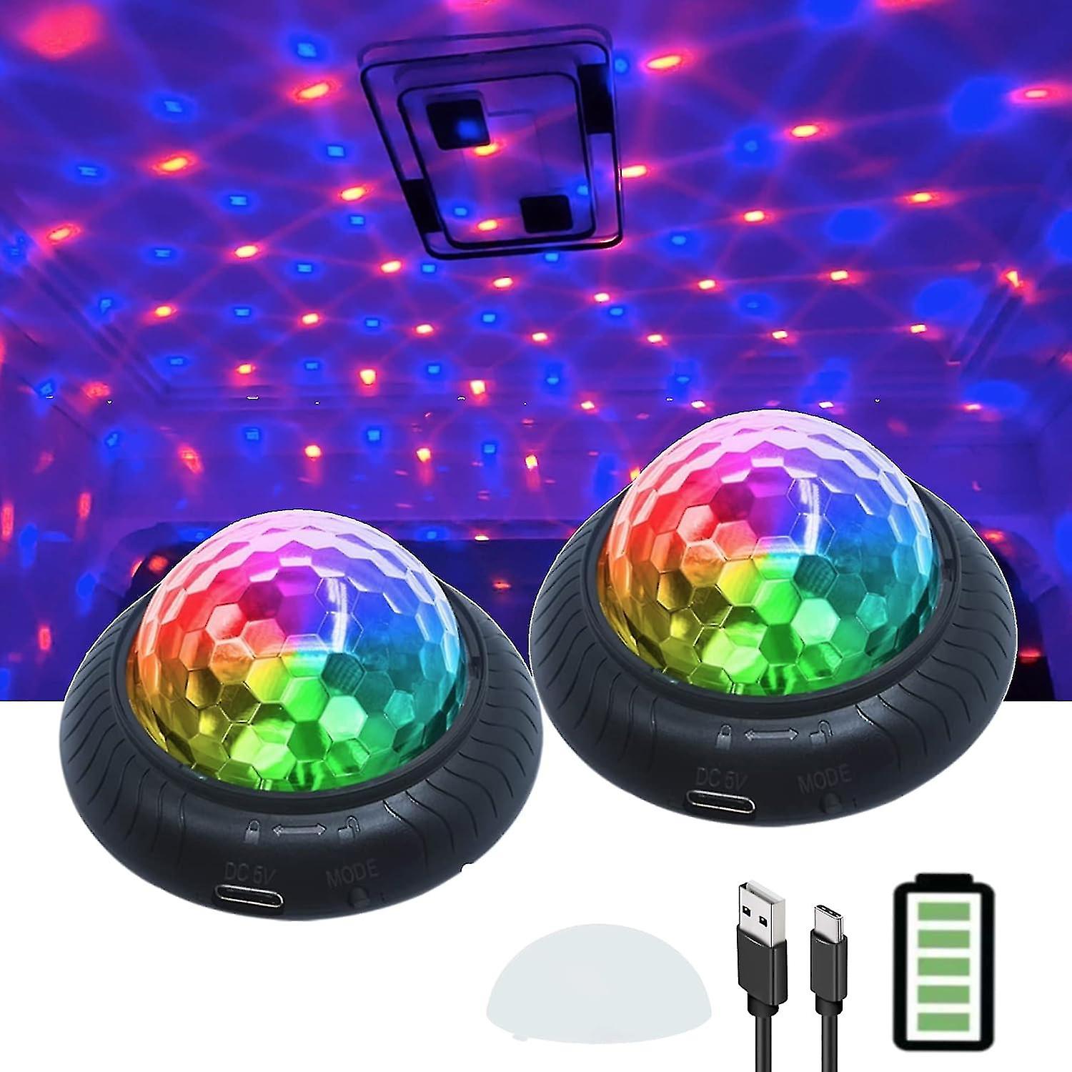 Mini Disco Light Night Light, 2 Pack