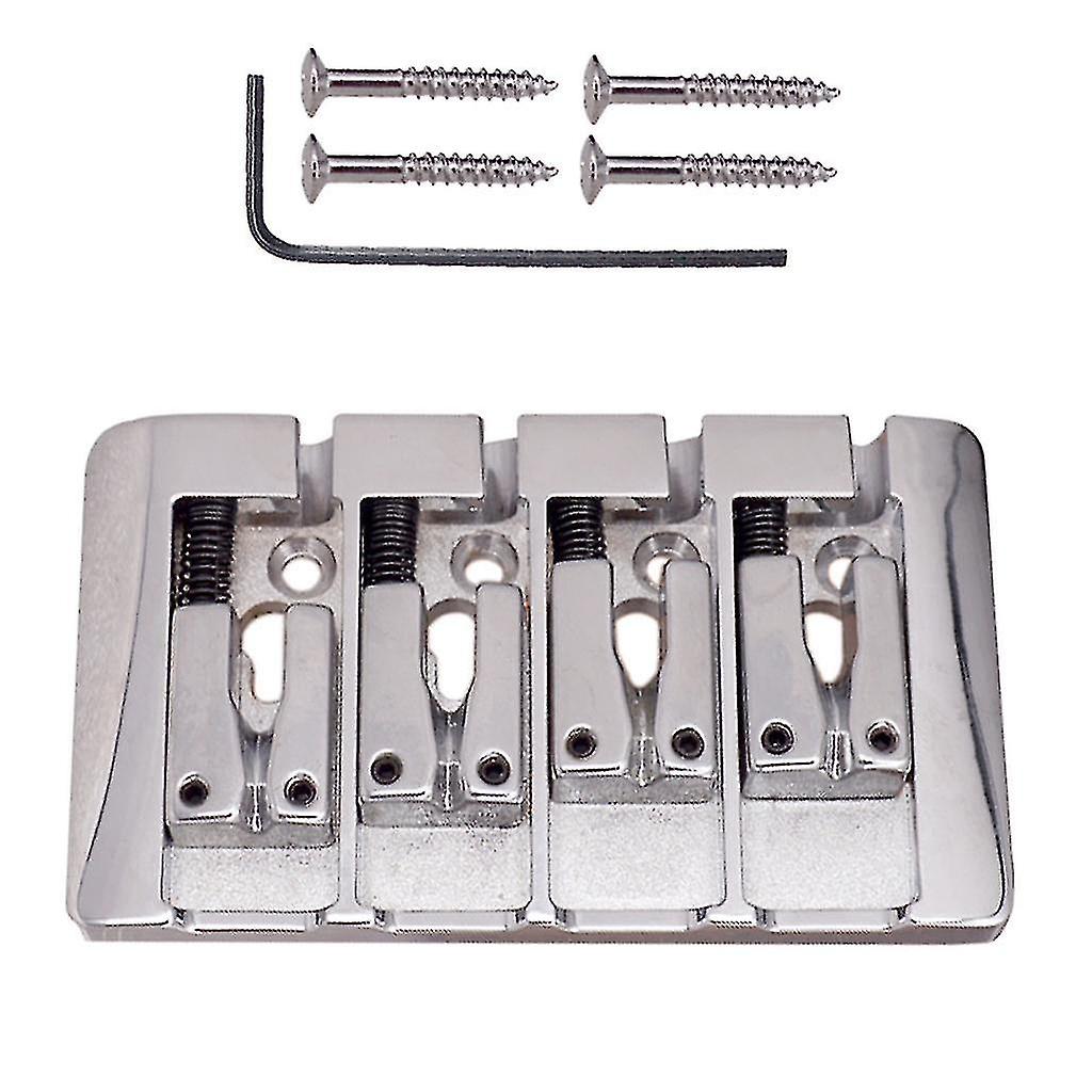 New High Quality Electric Bass Roller Saddles Bridge Tailpiece For 4-string Electric