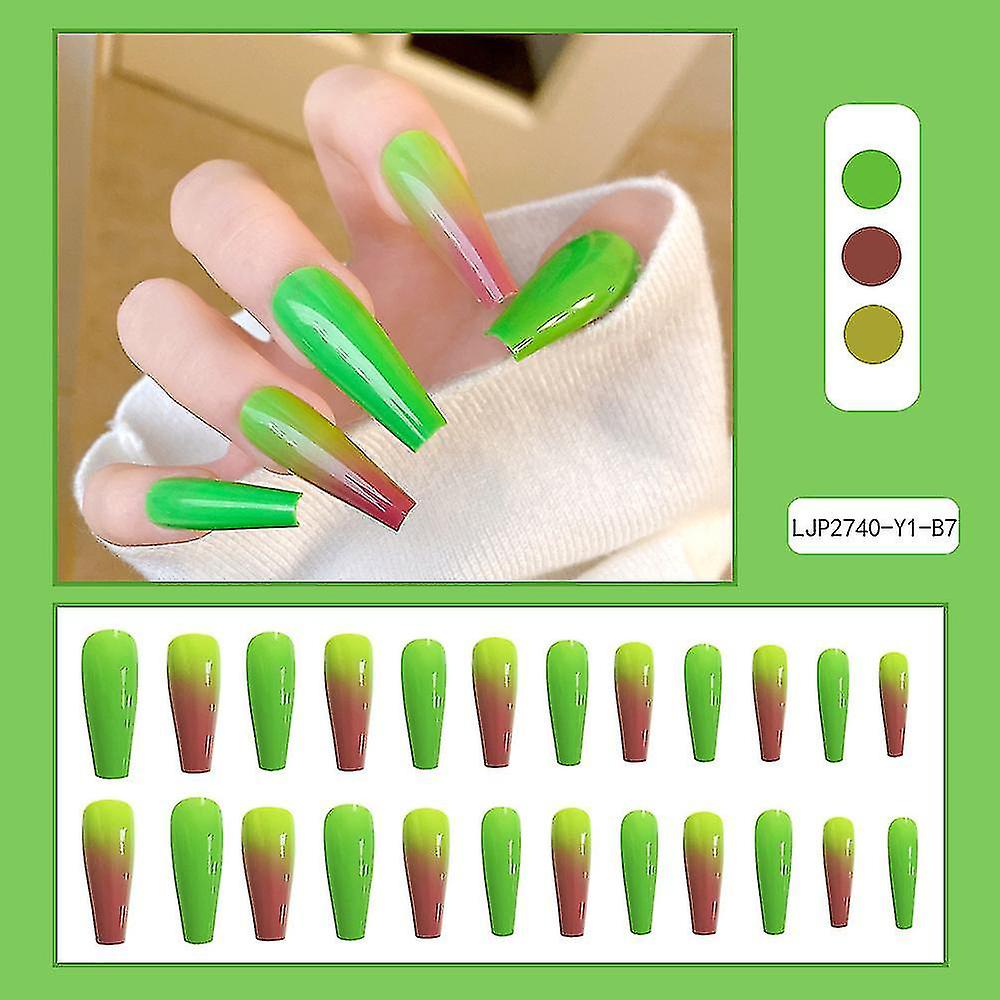 Europæiske og amerikanske neglestykker iført rustning lang falsk negleplaster samling gelé lim manicure stykke