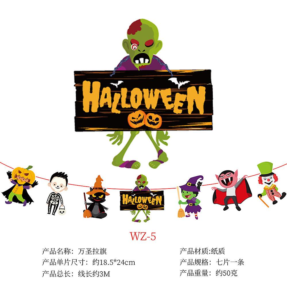 هالوين ورقة سحب العلم الرعب مهرجان الشبح حزب مول بار Ktv رياض الأطفال هالوين لافتة ديكور سعيد Helloween بارتي