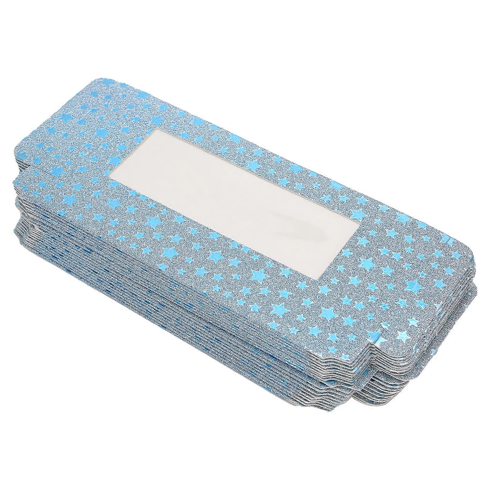 Eyelash Packaging Display Box False Eyelashes Empty Storage Paper Box Organizer 20pcsblue Star