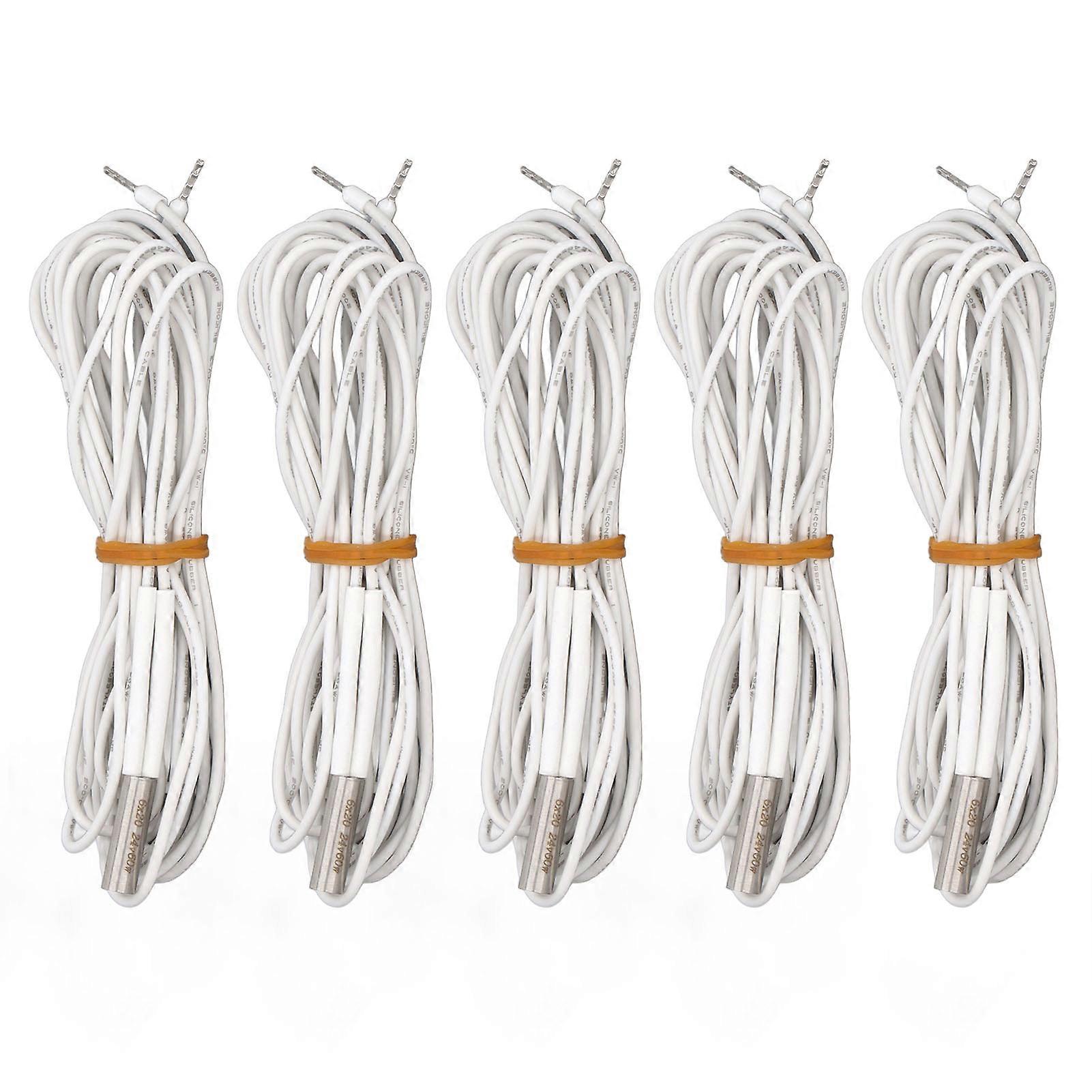 5 قطع 24 فولت 60 واط سخان خرطوشة استبدال الفولاذ المقاوم للصدأ رئيس التدفئة أنبوب 3D ملحقات الطابعة 2 متر / 6.6 قدم