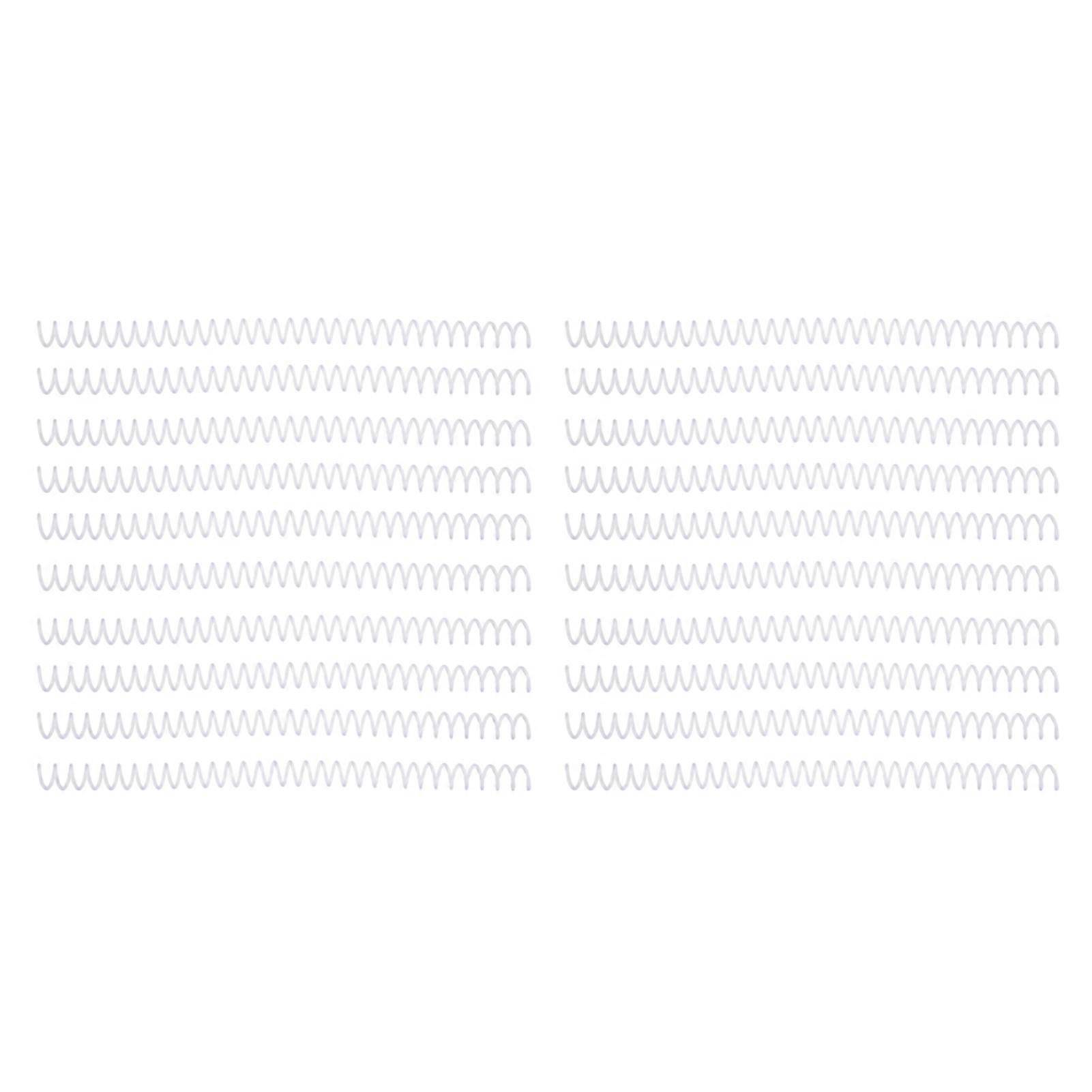 20Pcs Spiral Binding Coil Large Capacity Spine Comb 30 Holes 13mm Diameter Set Kit Transparent