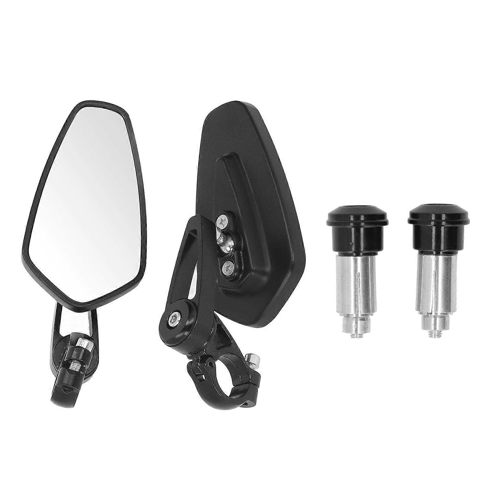 Pair Motorcycle Rear View Mirror 7/8in Handle Bar End Mirror Adjustable Angle Replacement for Benelli Tornado 20012009 E2U611