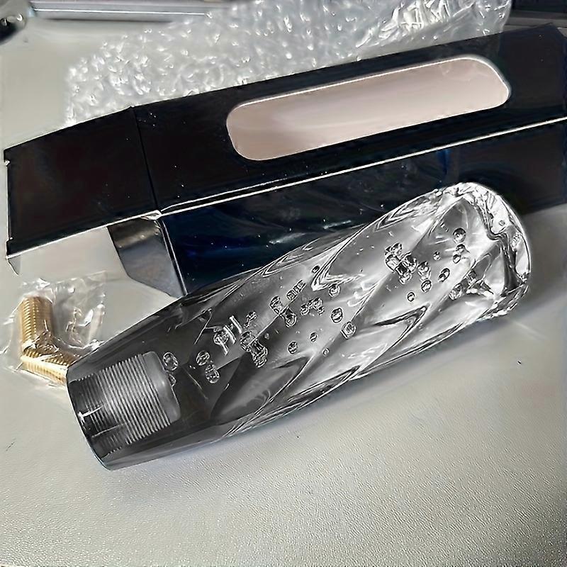 "Ergonomic Design" Jdm Racing 5.9" Acrylic Car Shift Knob - Fit, Easy Install Extension Rod For Manual & Automatic Vehicles