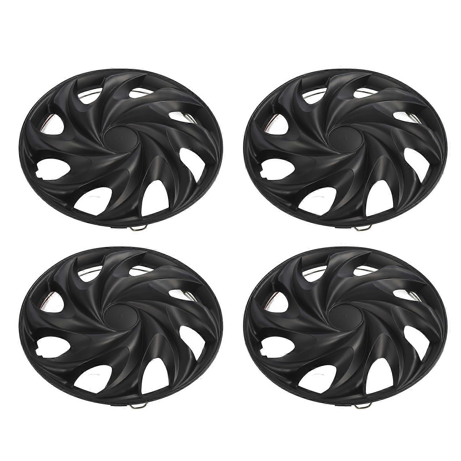 4PCS 13in Hubcap ροδών μαύρο δροσερό καθολικό προστατευτικό ζαντών ροδών εμφάνισης για τα φορτηγά φορτηγών αυτοκινήτων
