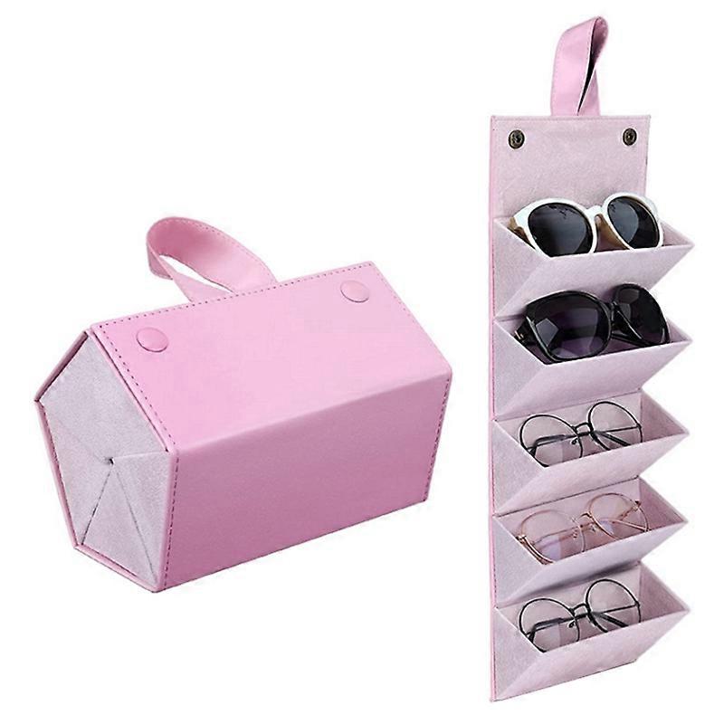 Multi-purpose Sunglasses Storage Box 5 Slots Portable Glasses Case Foldable Storage Box Various Glasses Packaging Boxes