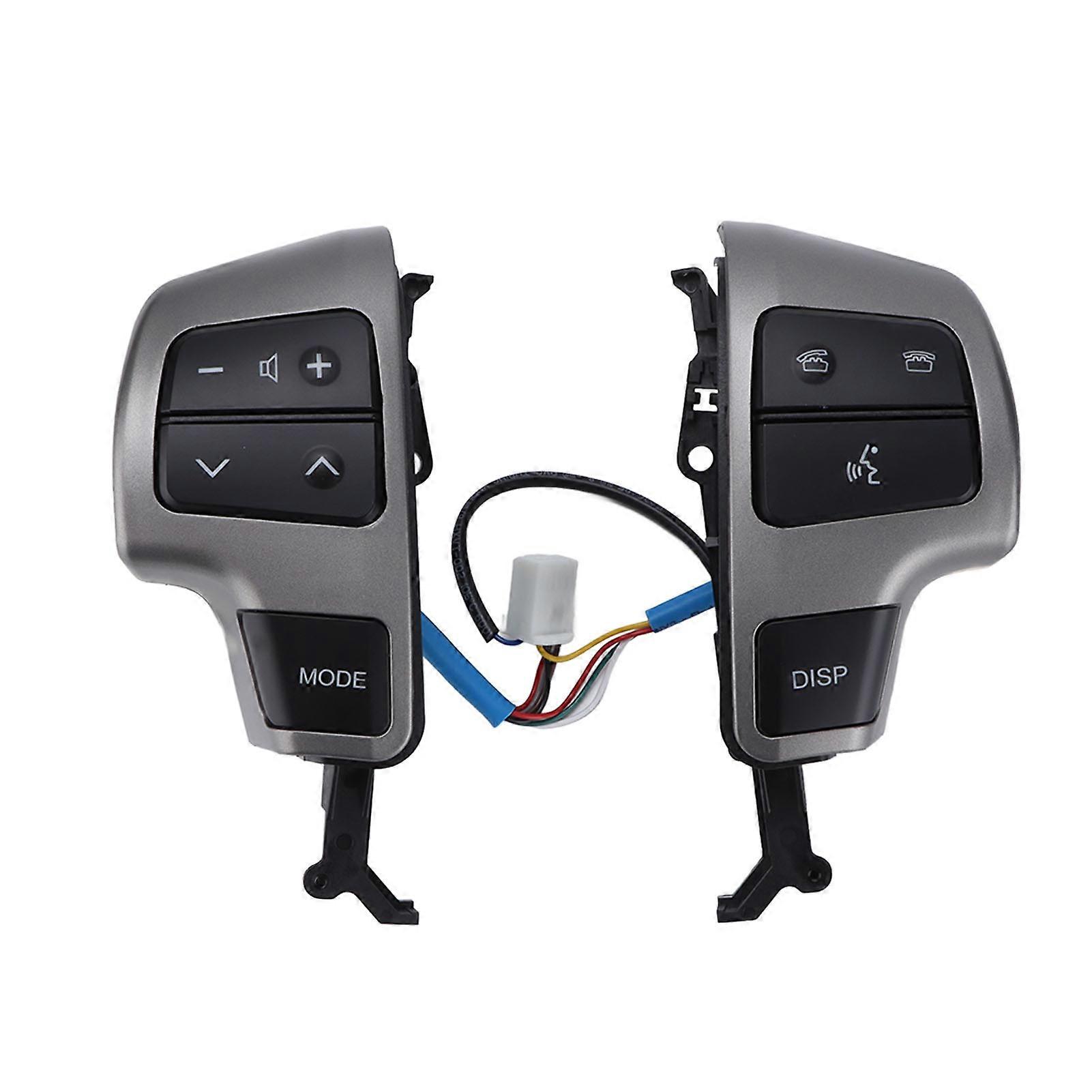 Steering Wheel Trim with Multifunctional Buttons Grey Replacement for LAND CRUISER 2009?2014