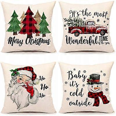 4x Christmas Pillowcases Christmas