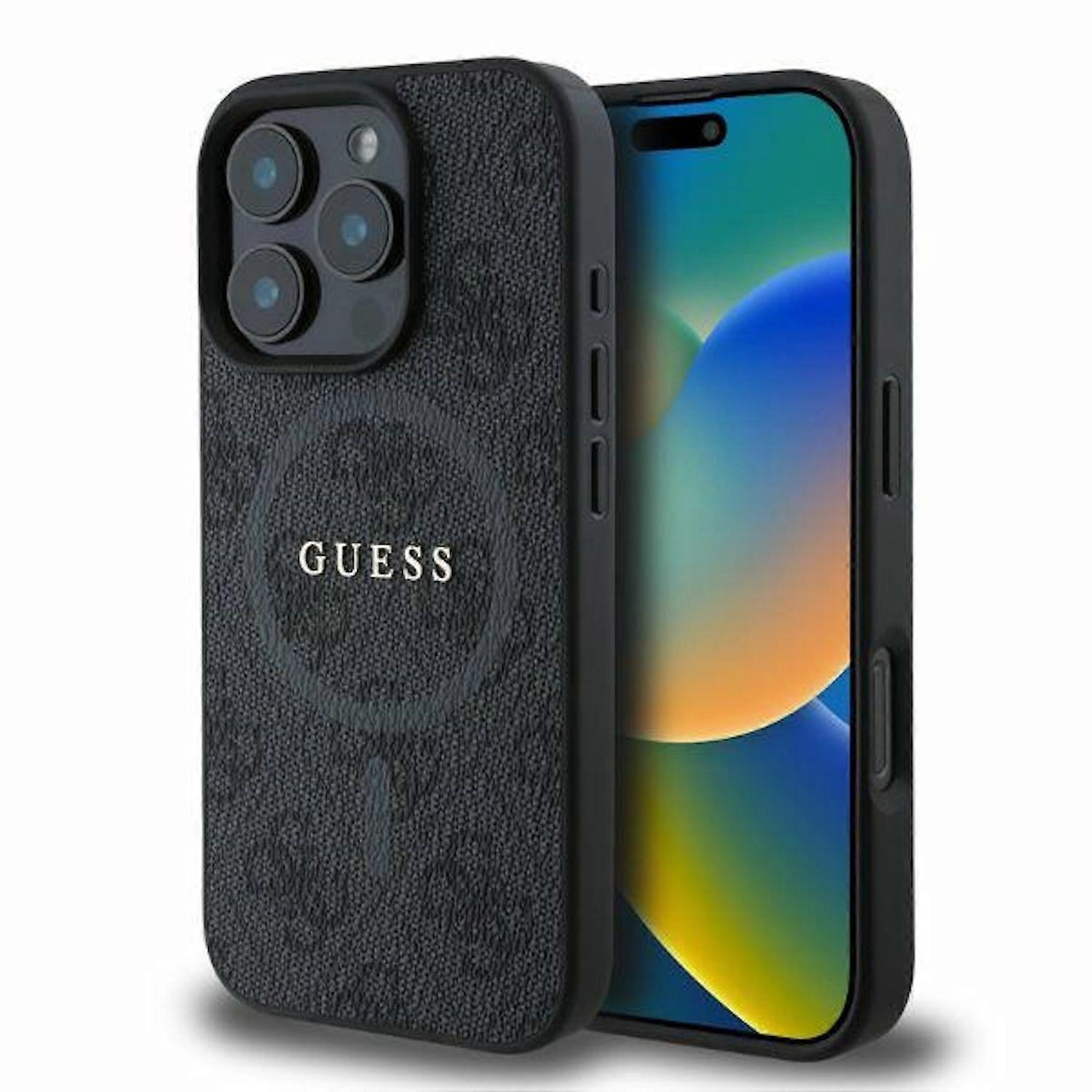 GUESS Apple iPhone 16 Proハードケース4GリングクラシックロゴMagSafe