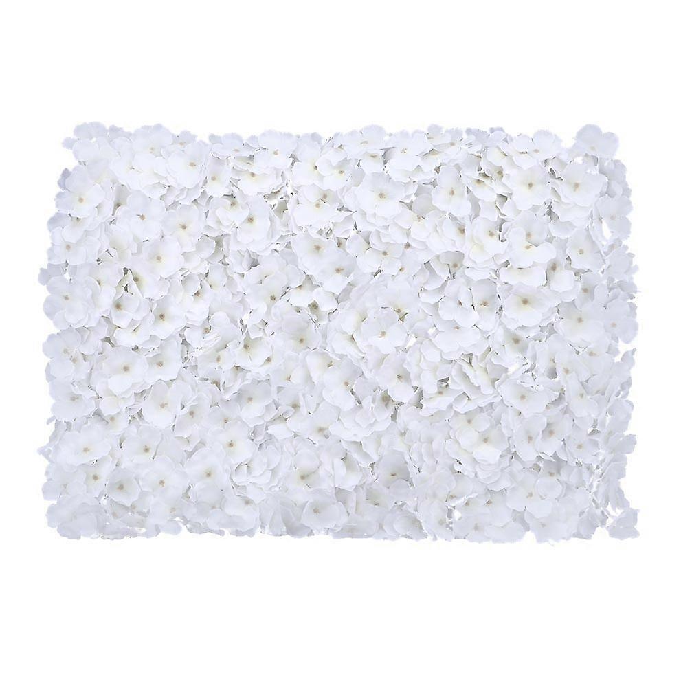 Decorative Simulation Flower Panel Flower Wall Backdrop for Wedding  Home Decor(White)