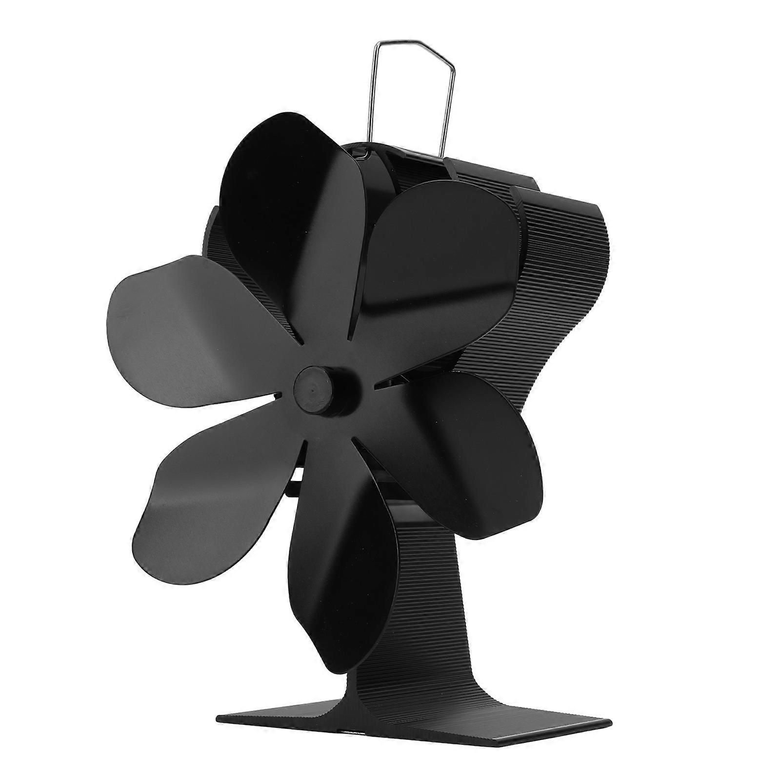 6 Blades Heat Powered Stove Fan Non Electric Motor Fireplace Fan High Temperature Resistant Air Circulation Fan