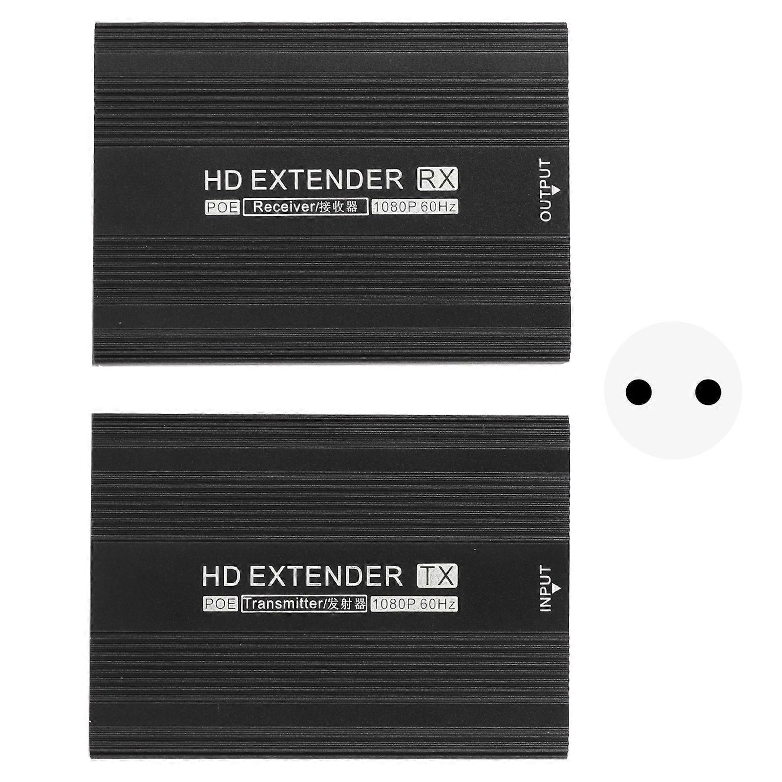 HD Multimedia Interface Extender 656ft 1080P Distortion Free POE Single Power Over Ethernet Cat 6 Extender 100V?240V EU Plug