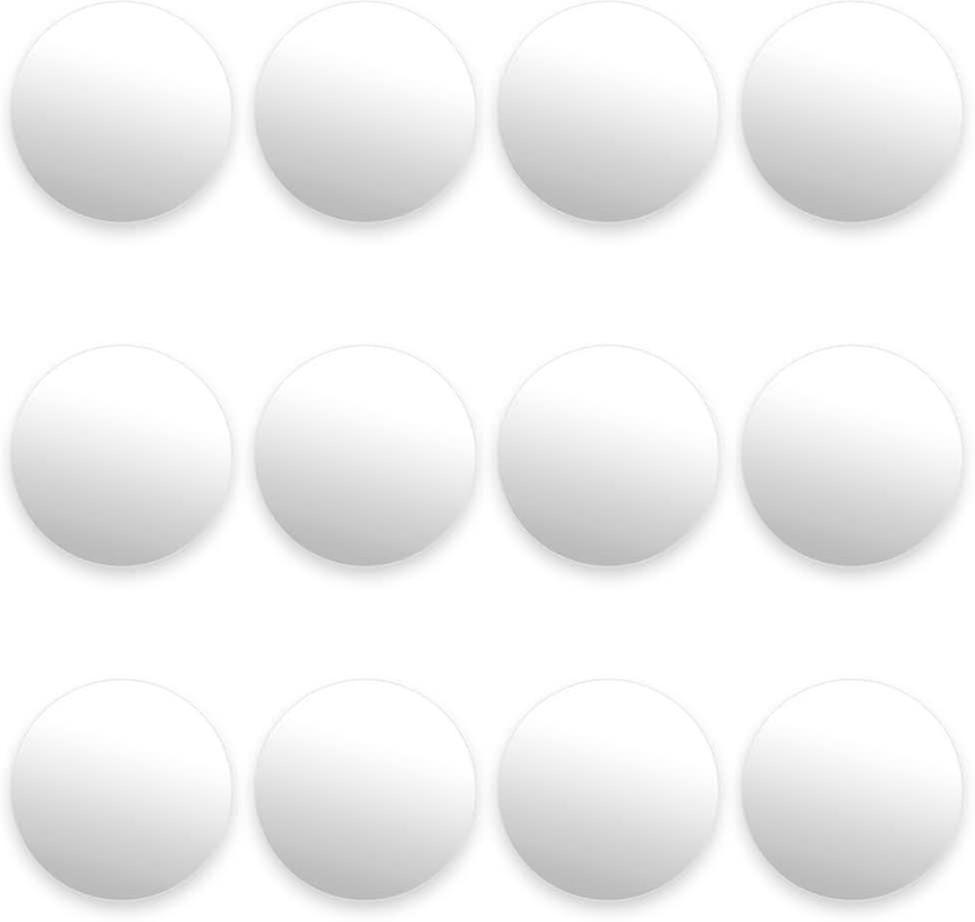 12 Pack Of Smooth White Foosballs For Standard Foosball Tables & Classic Tabletop Soccer Game Balls