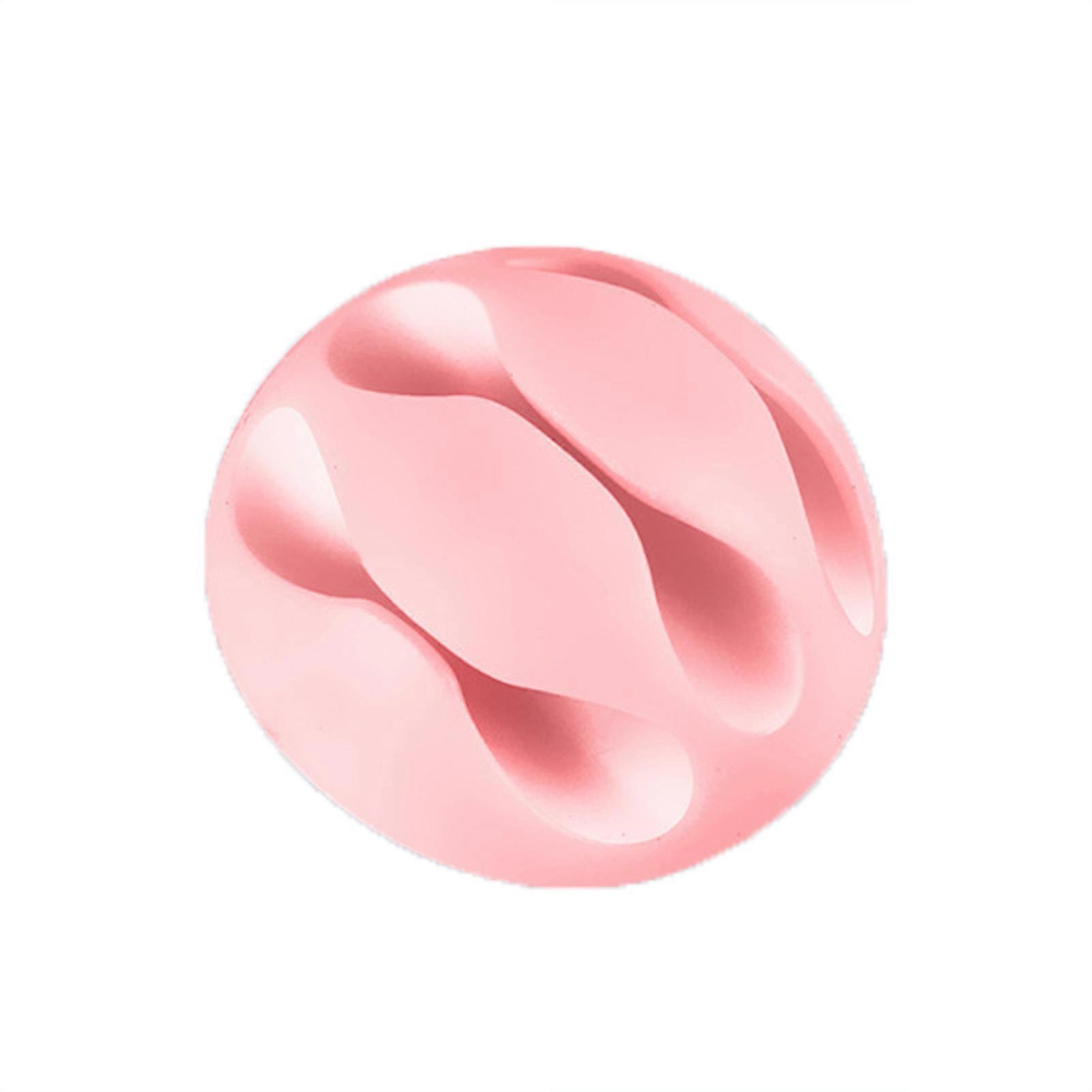 مشبك الكابل مرن سهل التركيب التصاق قوي متعدد الأغراض إدارة الحبل اللوازم المكتبية وردي 3 ثقوب