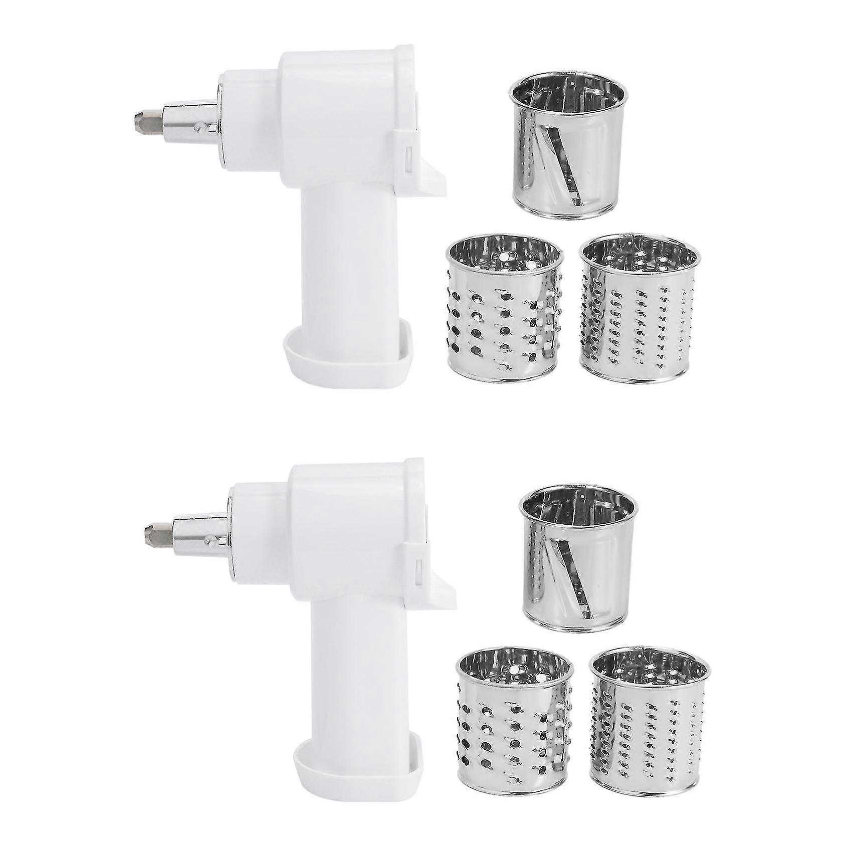 2x Groente Snijmachine / shredder / kaas rasp voor Kitchenaid Stand Mixer Attachment Slicing Shredding