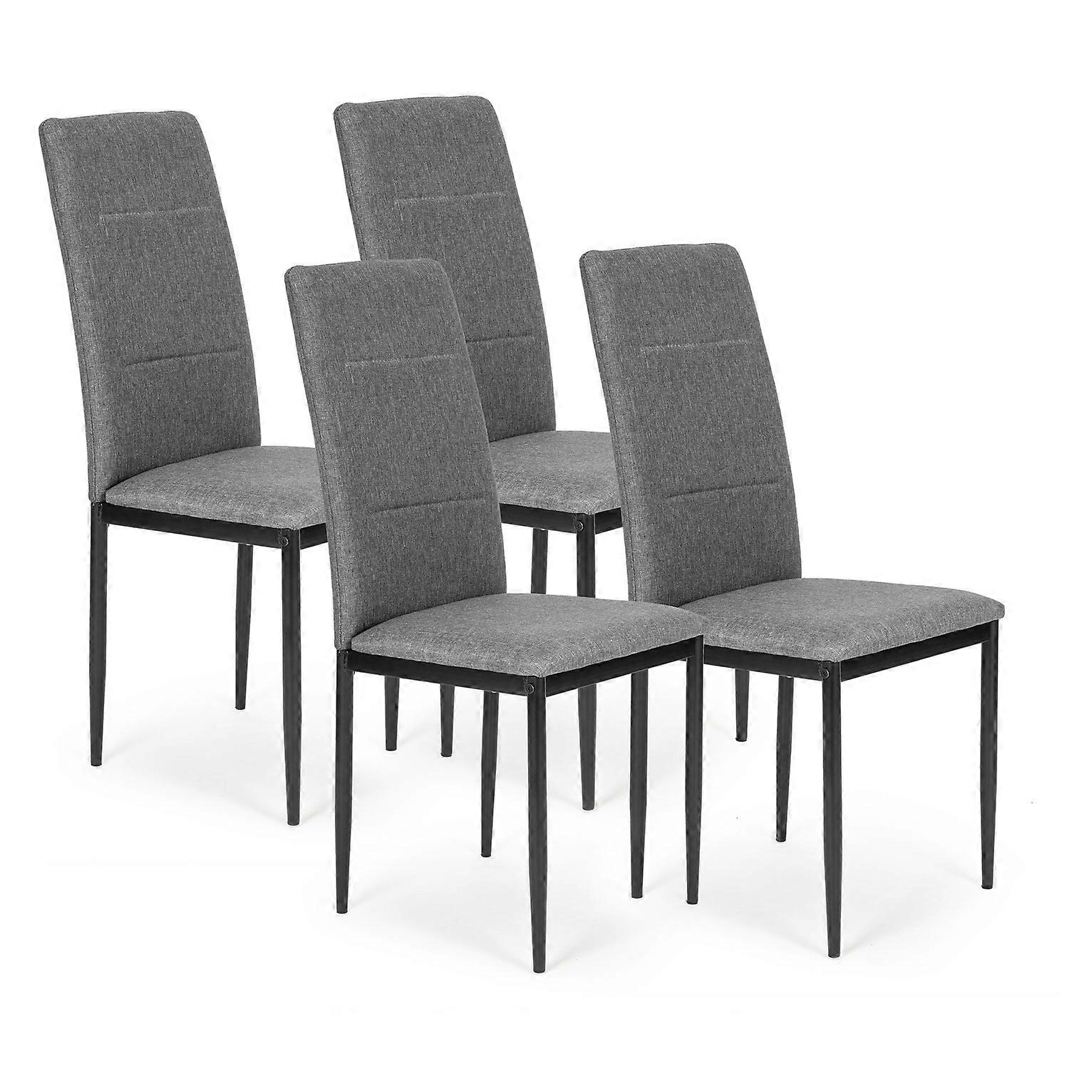 Set mit 4 Ess- und Wohnzimmerstühlen - Grau