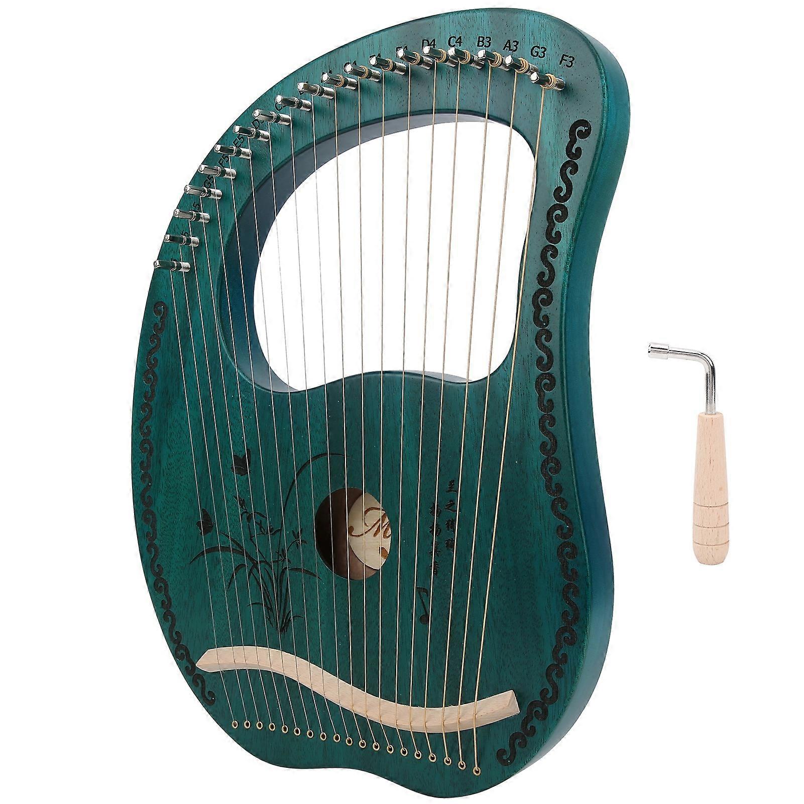 Lyre Harp 19?String 19?Tone Tunable Mahogany Small Portable Musical Instrument Gift