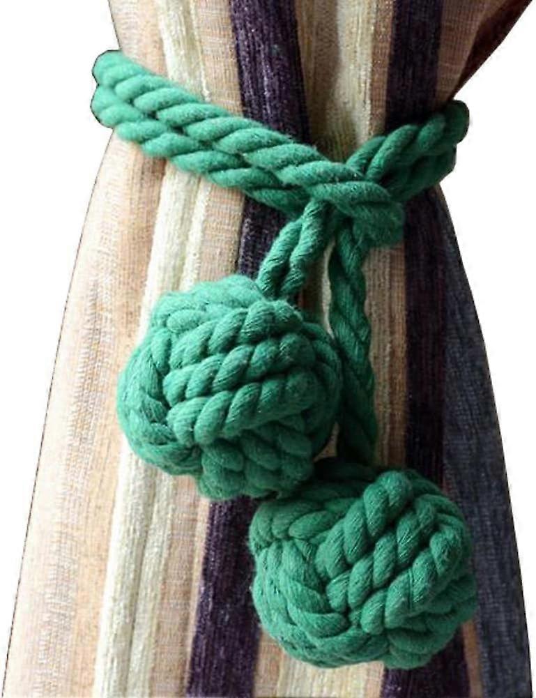 Tizzy Black Temptation A Pair of Curtain Tiebacks Curtain Tiebacks, Green