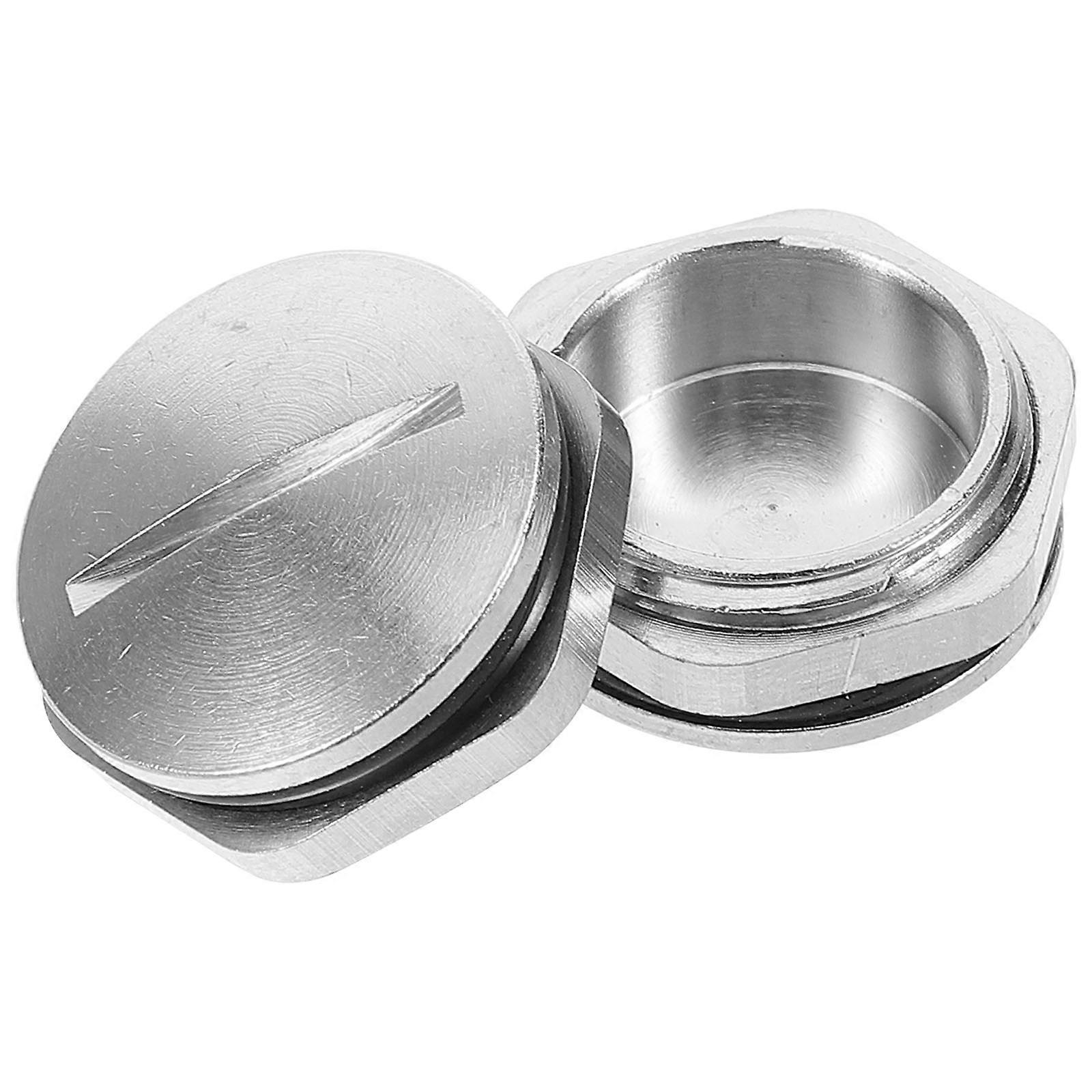 2Pcs Closure Plug Metal Plugs Round Hole Plugs Multi-Function Seal Plugs Sealing Stoppers