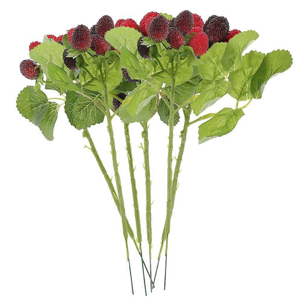 6pcs gefälschte Wachsbeeren Ornamente realistische Wachsbeere Simulation Verzierungen Früchte Dekore
