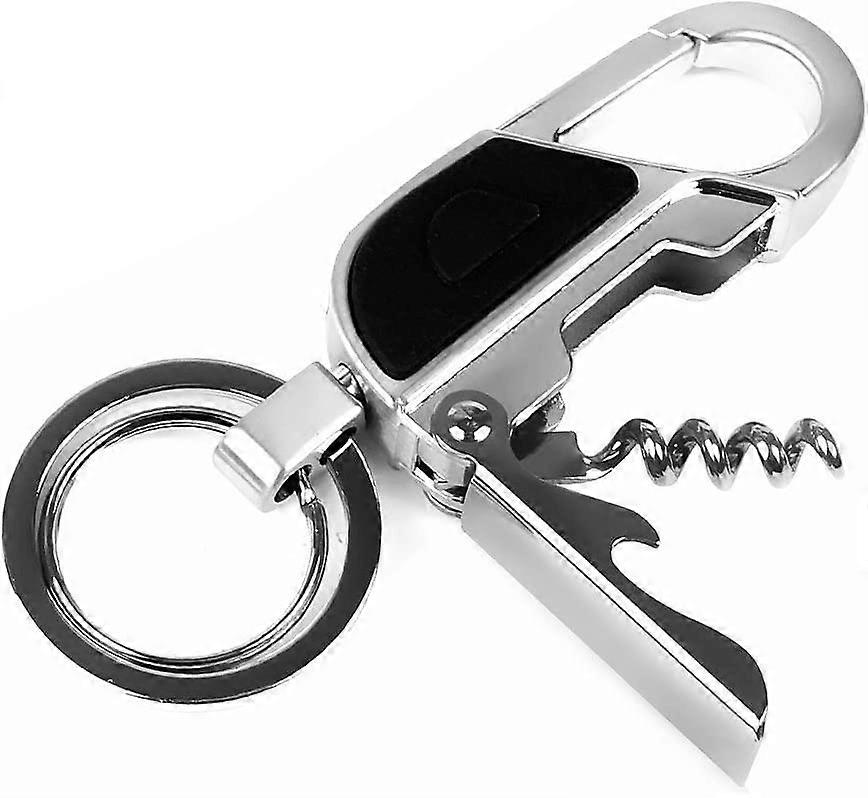 4 in 1 Multi-Function Keychain, Bottle Opener Keyring, Creative Bottle Opener Keyring with LED