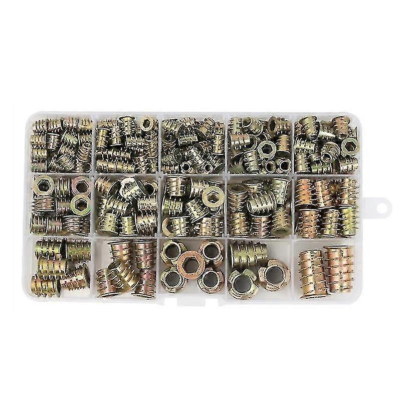 230pcs Threaded Inserts Nuts Wood Insert Assortment Kit M4/m5/m6/m8