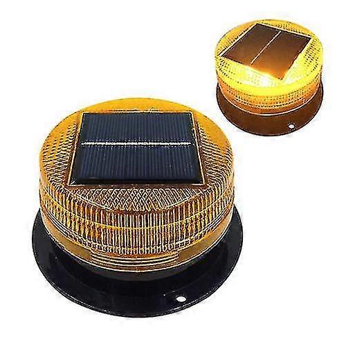 Lampe de signalisation LED étanche à énergie solaire Lumière stroboscopique d’alerte d’urgence avec base magnétique G-Good