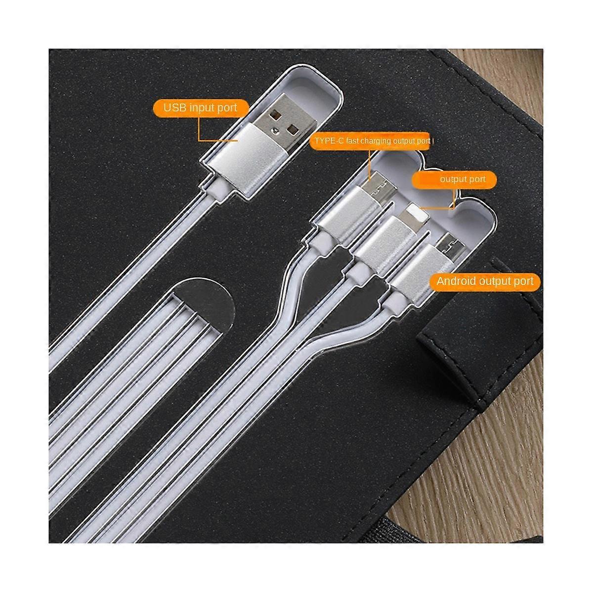 Business Travel A5 Manager Bag Portable Notebook with Power Bank Battery Charger Wire and Wireless