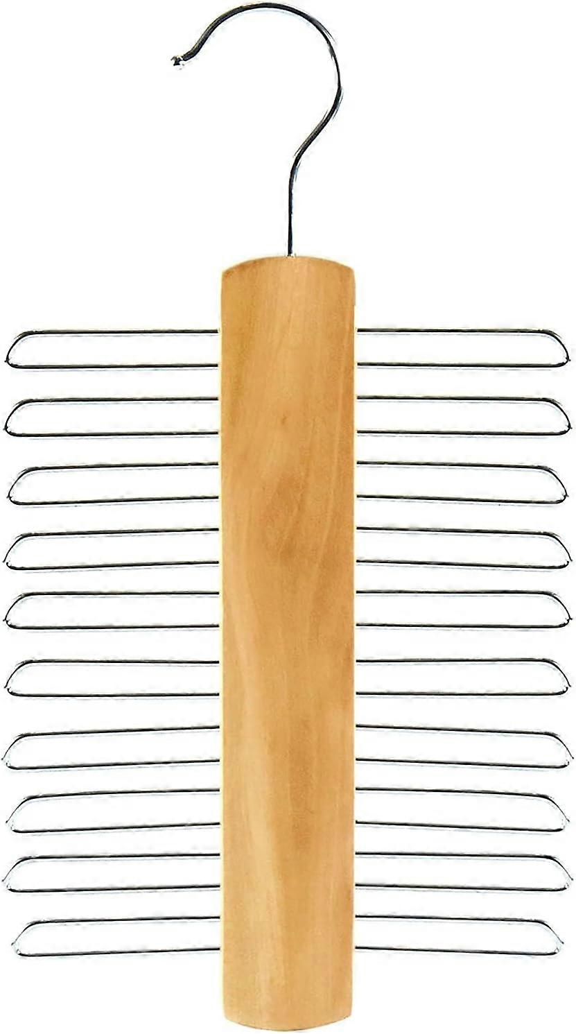 Wooden Tie Hanger Space Saving for up to 20 Belts and Ties Organizer,2024 Ping