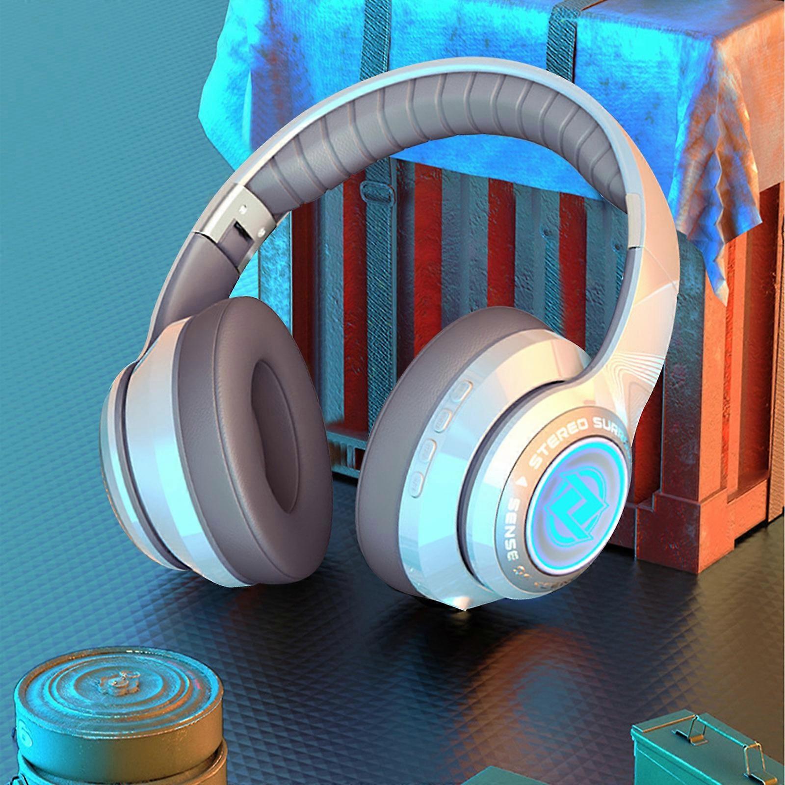 Wireless Bluetooth Headphones Over Ear With RGB Light And Mic 8 Hours Of Use Foldable Headset FLYE244015