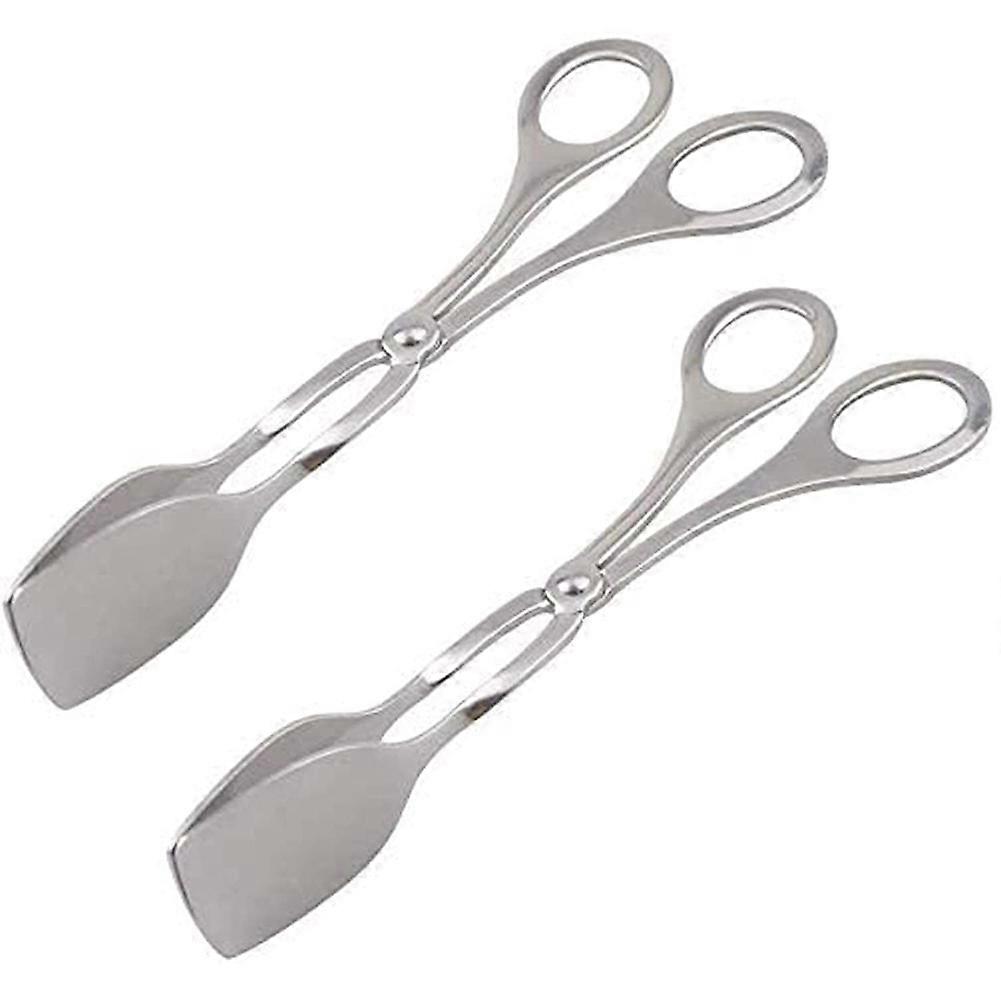 2 Pieces Kitchen Tongs Grill Tongs Pastry Tongs Serving Tongs Multi-Purpose Tongs the Scissors-Shap